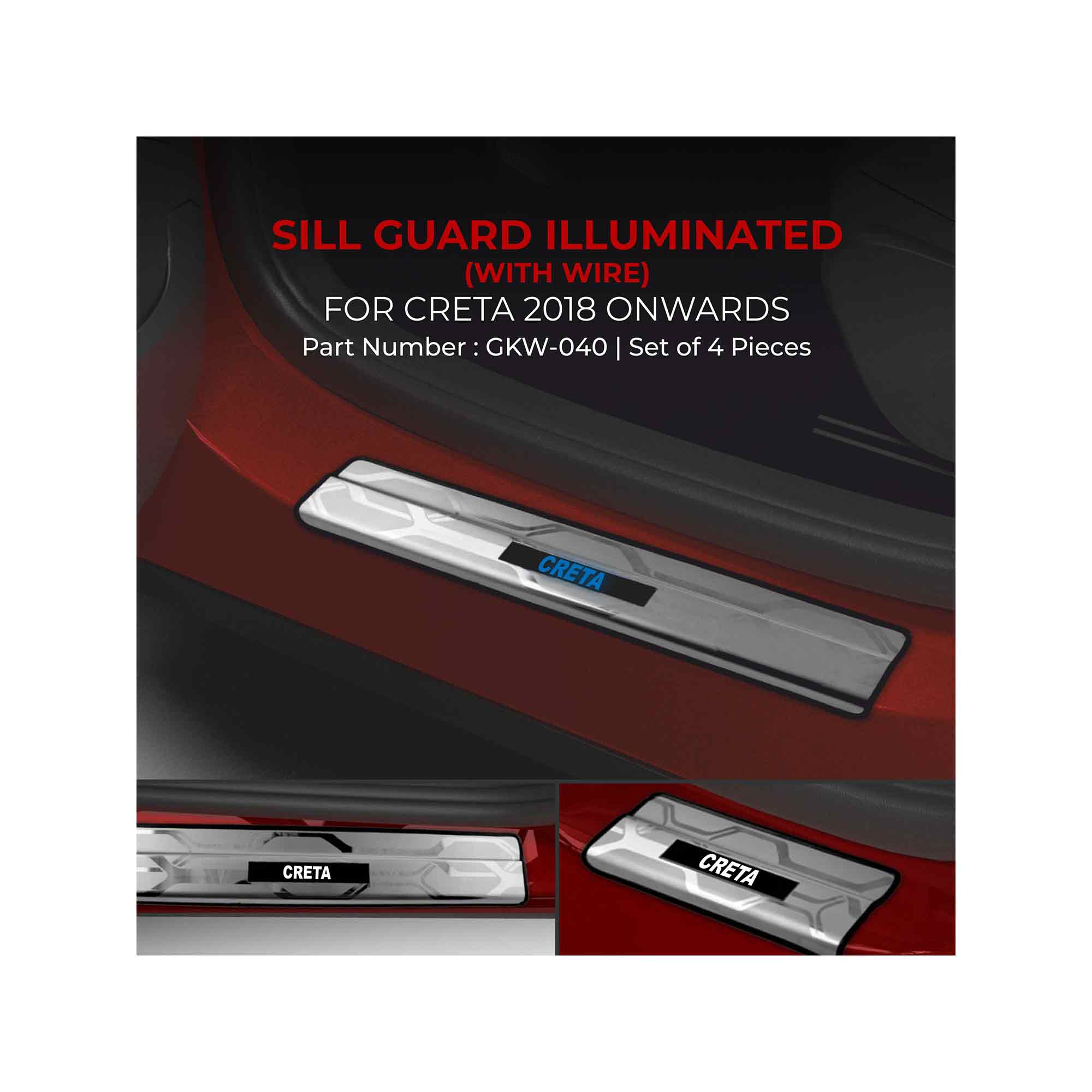 Buy Illuminated Door Sill Guard Scuff Plate For Hyundai Creta (2018