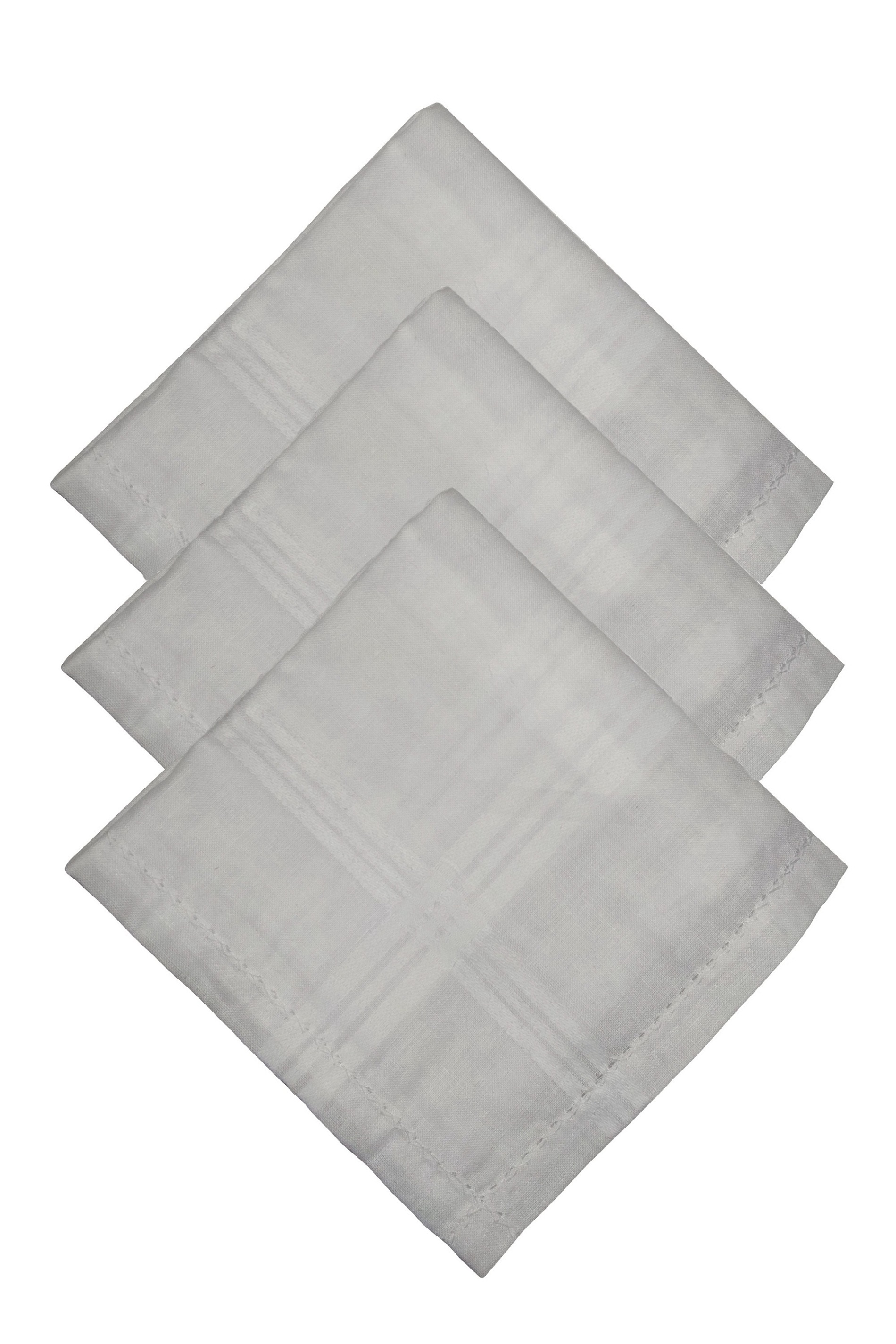 Buy Uniqon (Pack Of 3) Pcs Men's/Boy's Pure Cotton White Color Hankies