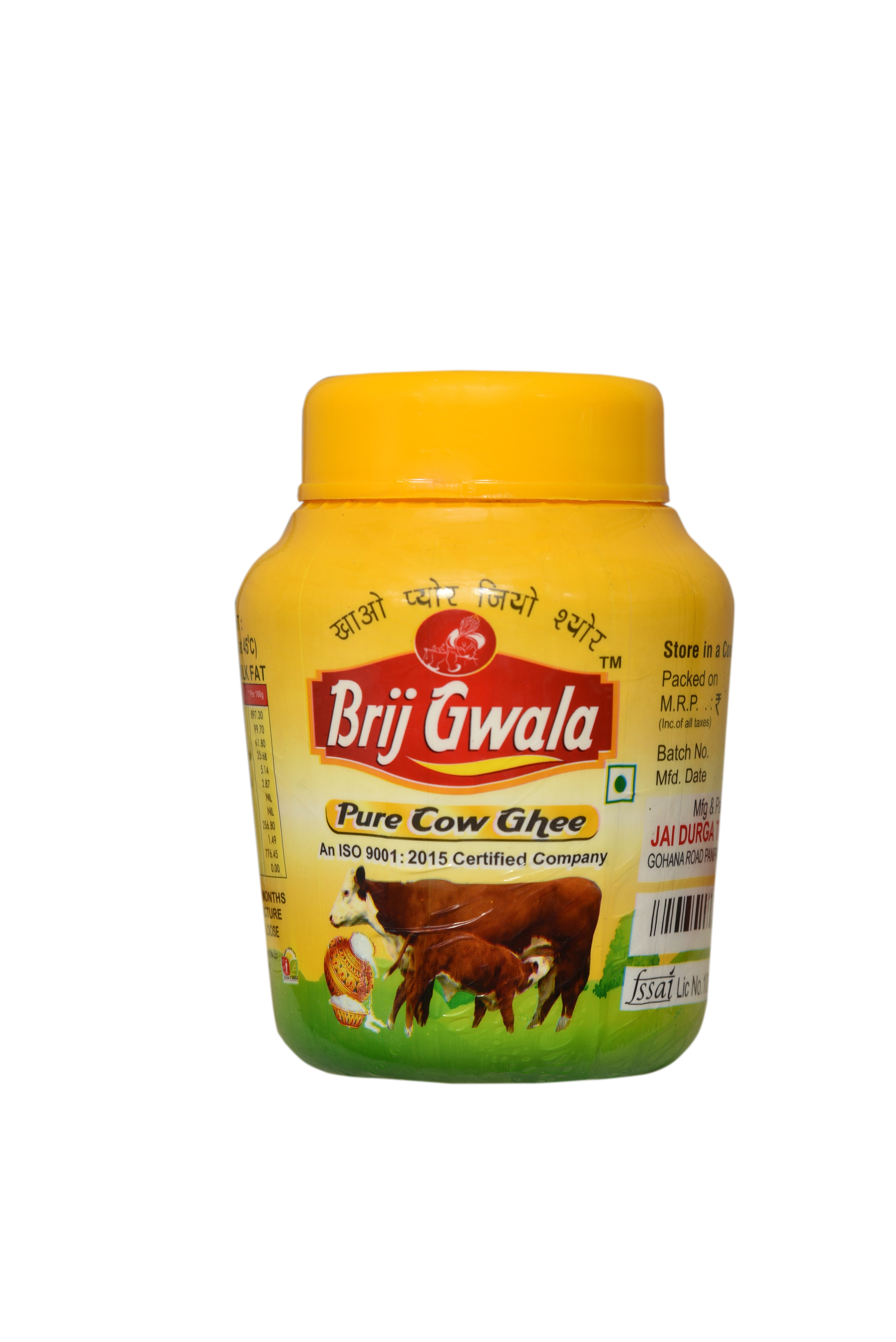 Buy Brij Gwala Pure Cow Desi Ghee 500Ml Jar Online @ ₹279 From ShopClues