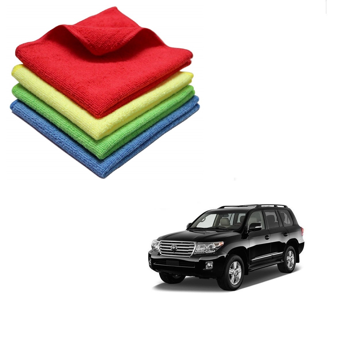 Buy Auto Addict Microfiber Cleaning Cloth Car 300Gsm 40X40 Cm Pack Of 4 For Toyota Land Cruiser