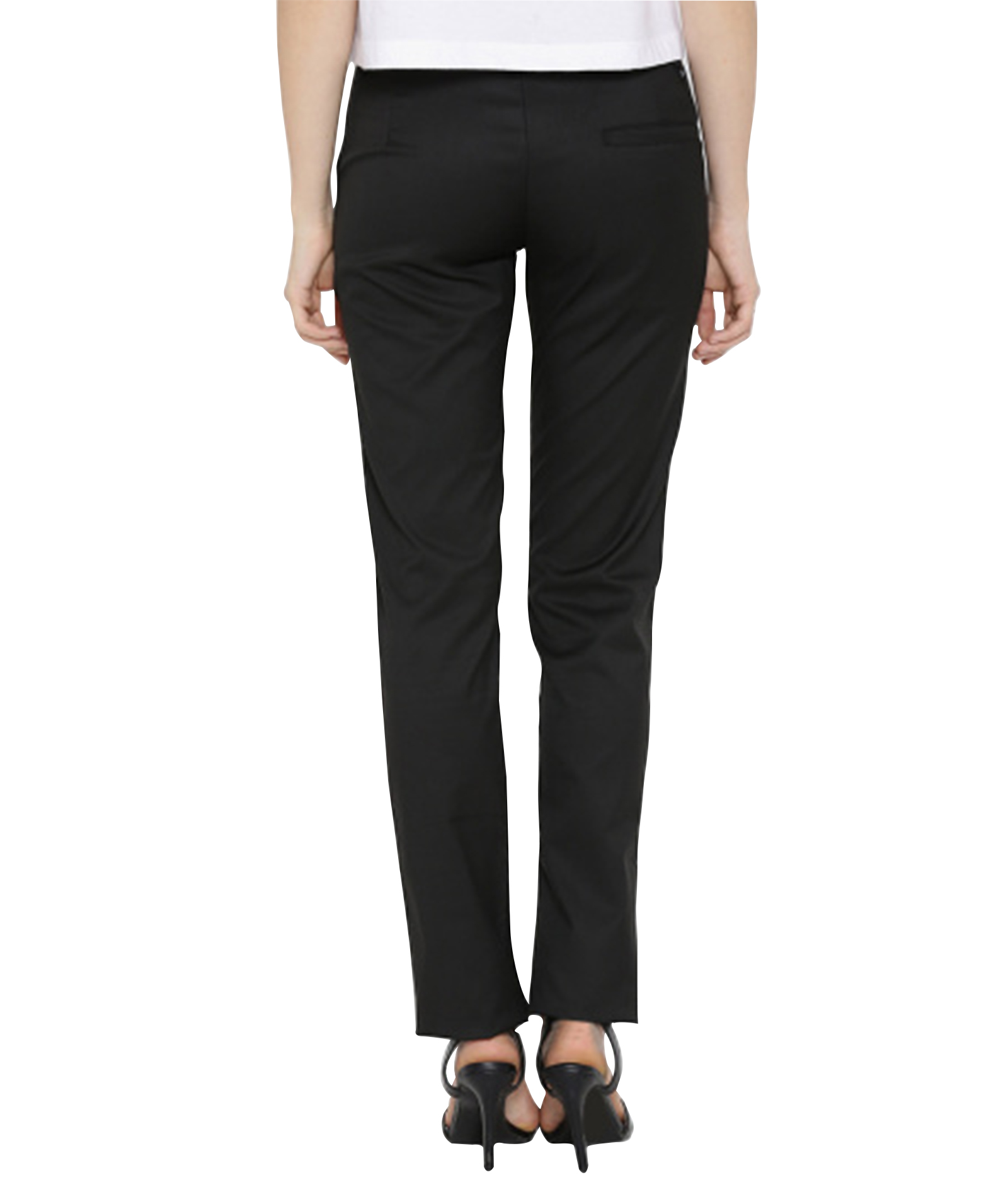 Buy Haoser Cotton Black Women Formal Pants For Office |Black Trouser ...