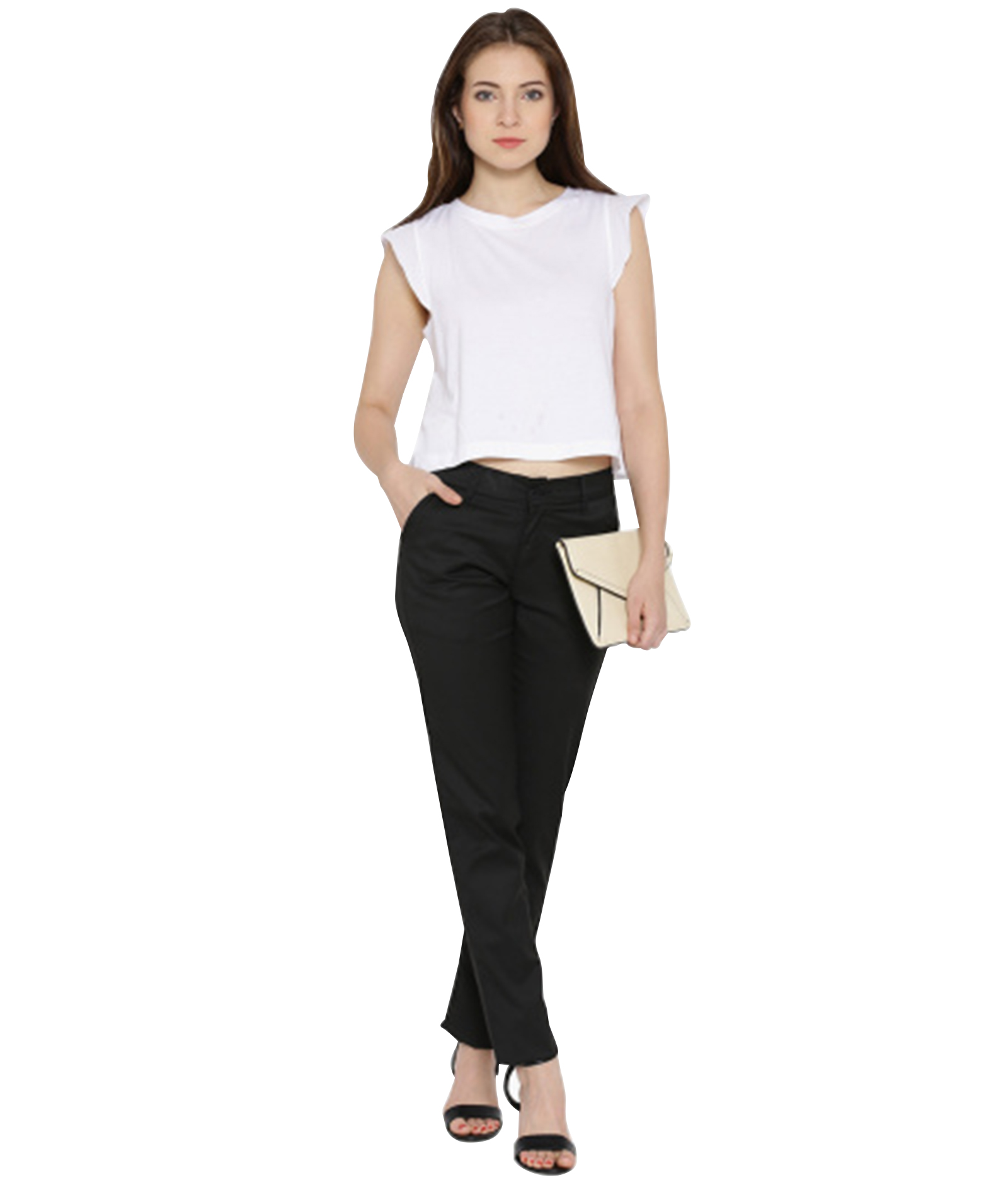 Buy Haoser Cotton Black Women Formal Pants For Office |Black Trouser ...
