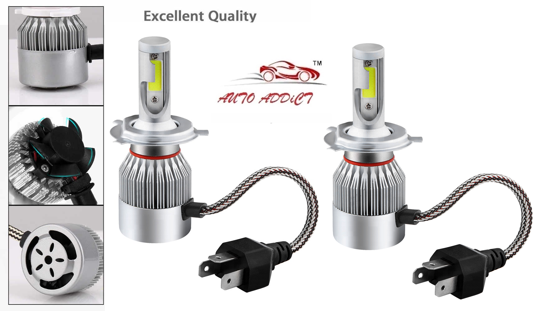 Buy Auto Addict C6 H4 Bike Headlight Bulb 50W Led Conversion Kit (White
