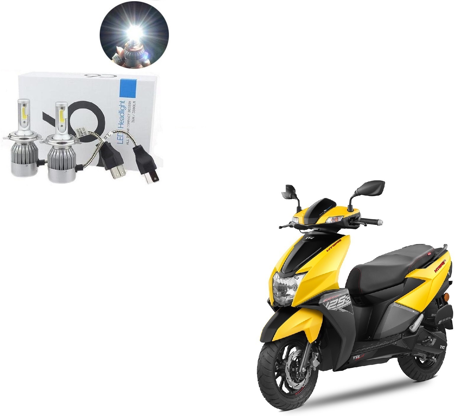 Buy Auto Addict C6 H4 Scooty Headlight Bulb 50W Led Conversion Kit