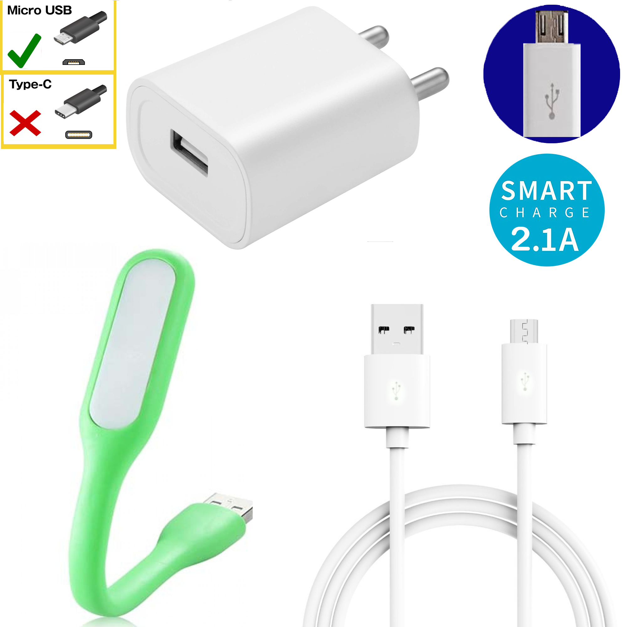 Ag 2A Wall Charger Adapter Fast Charger Mobile Charger With 2.4A Data Cable