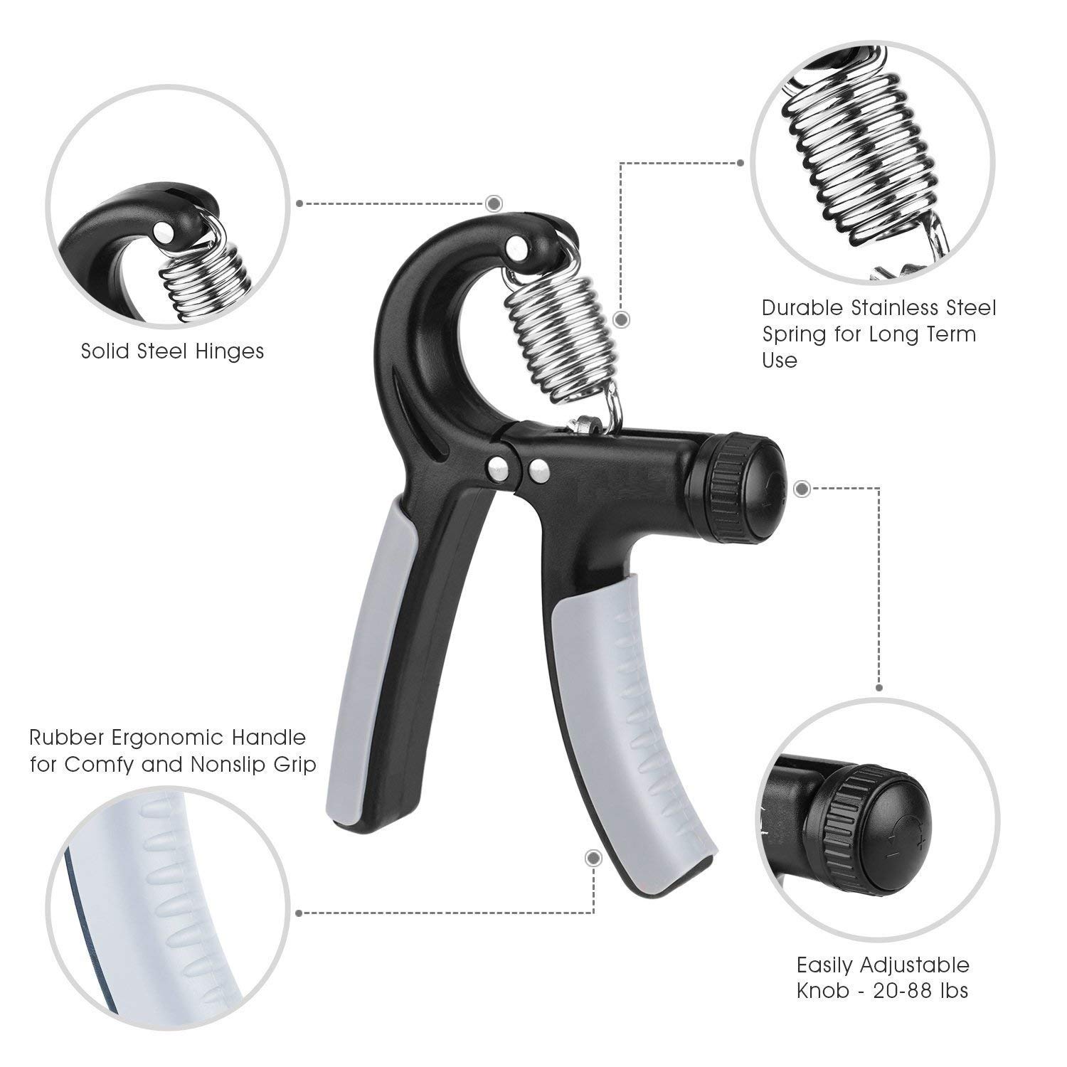 Buy Tradon Hand Gripper For Best Hand Exerciser Grip Adjustable 10Kg To
