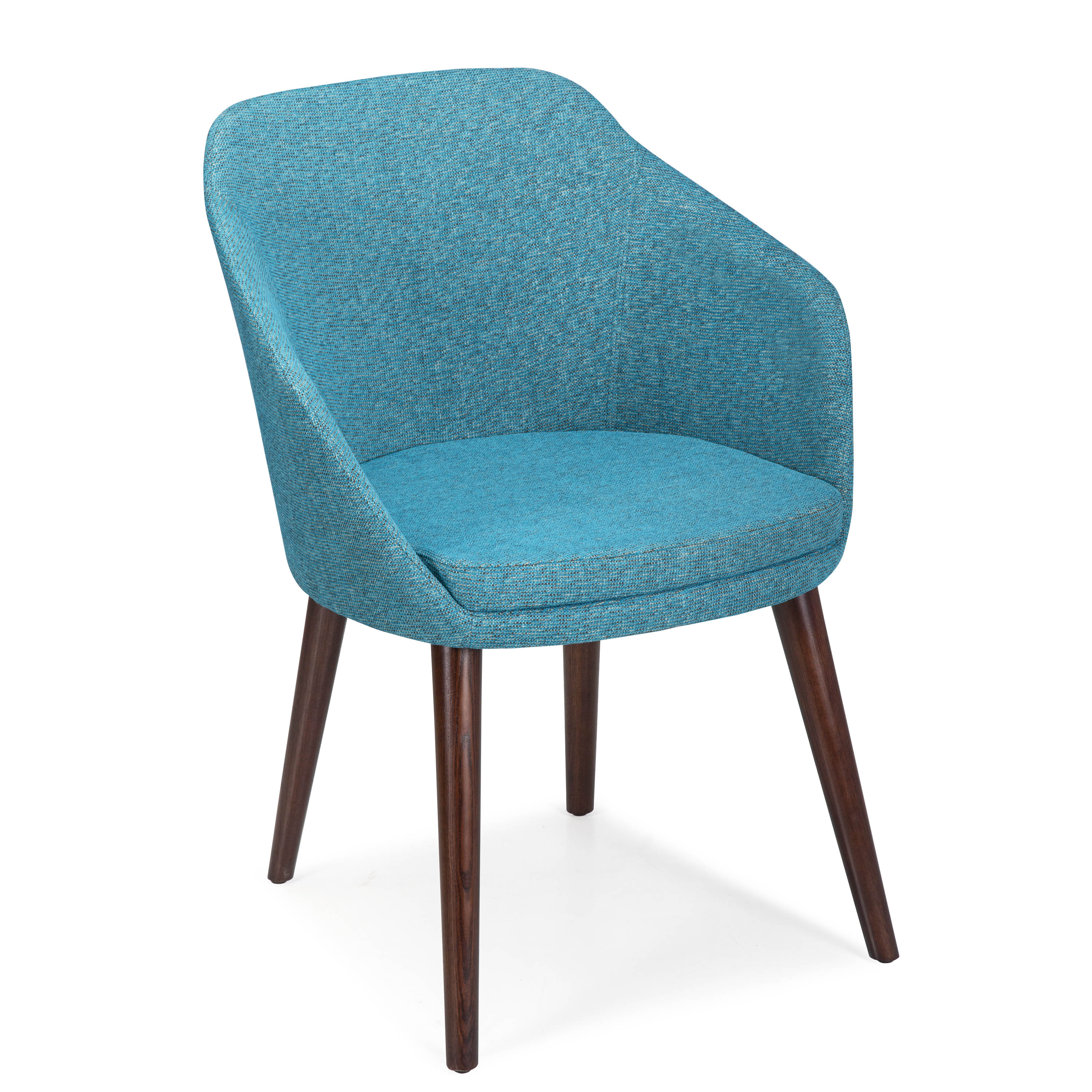 Buy Shearling Upholstered Accent Chair in Peacock Blue Color