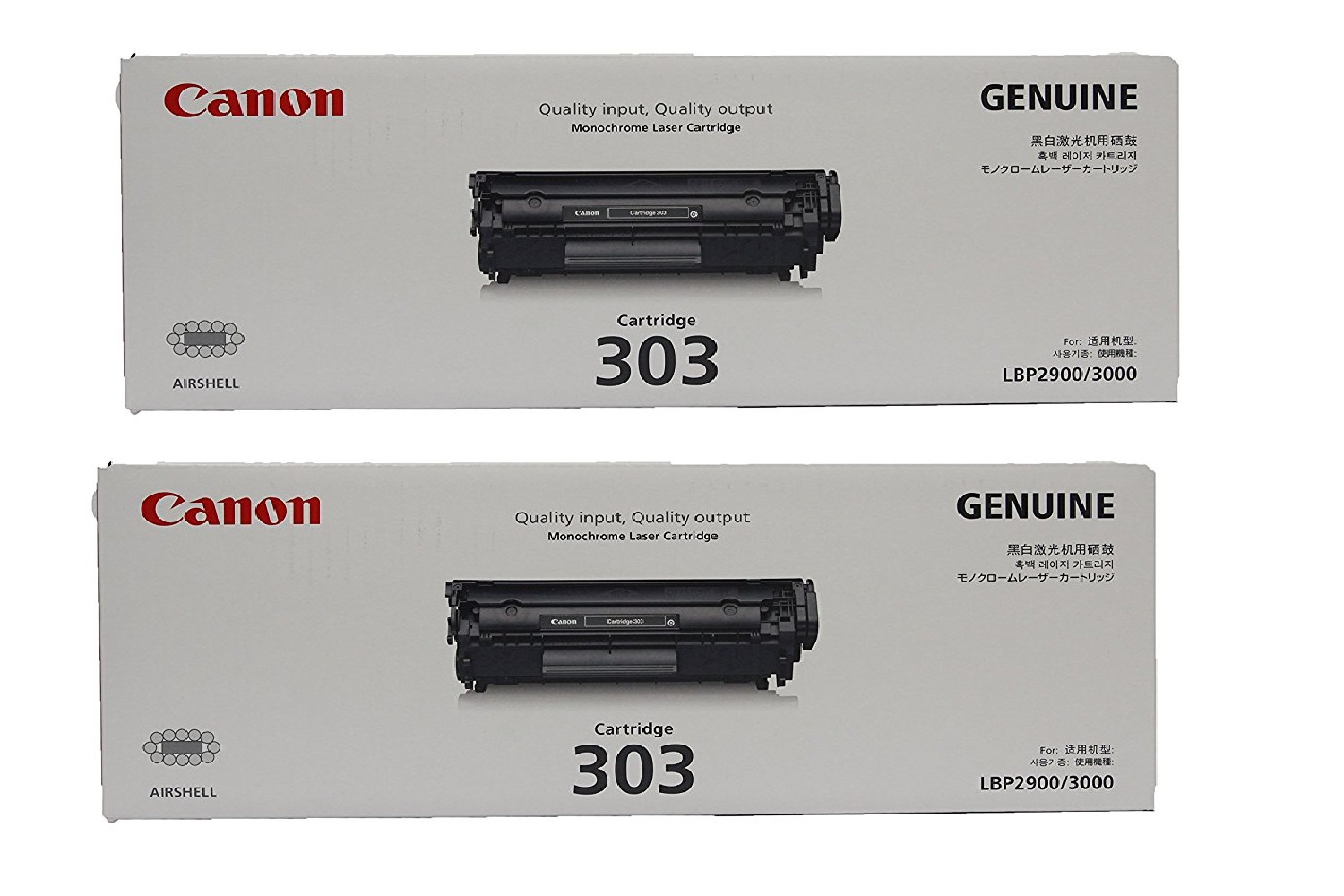 Canon 303 2 Pack Black Toner Cartridge