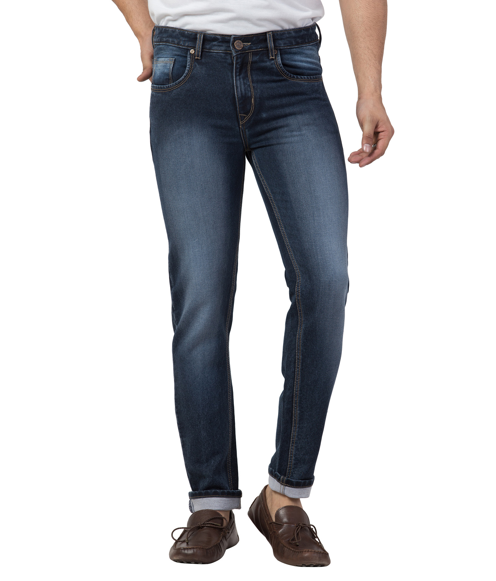 Buy Cliths Faded Blue Jeans For Men Slim Fit/ Stylish Jeans For Mens ...