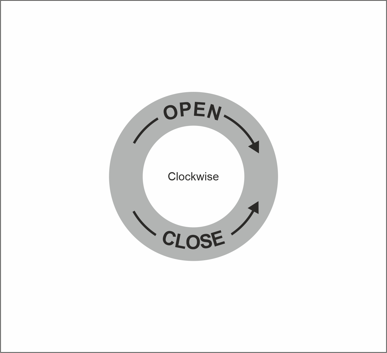 Buy Door Sticker OpenClose Clockwise Round Sticker Online ₹199