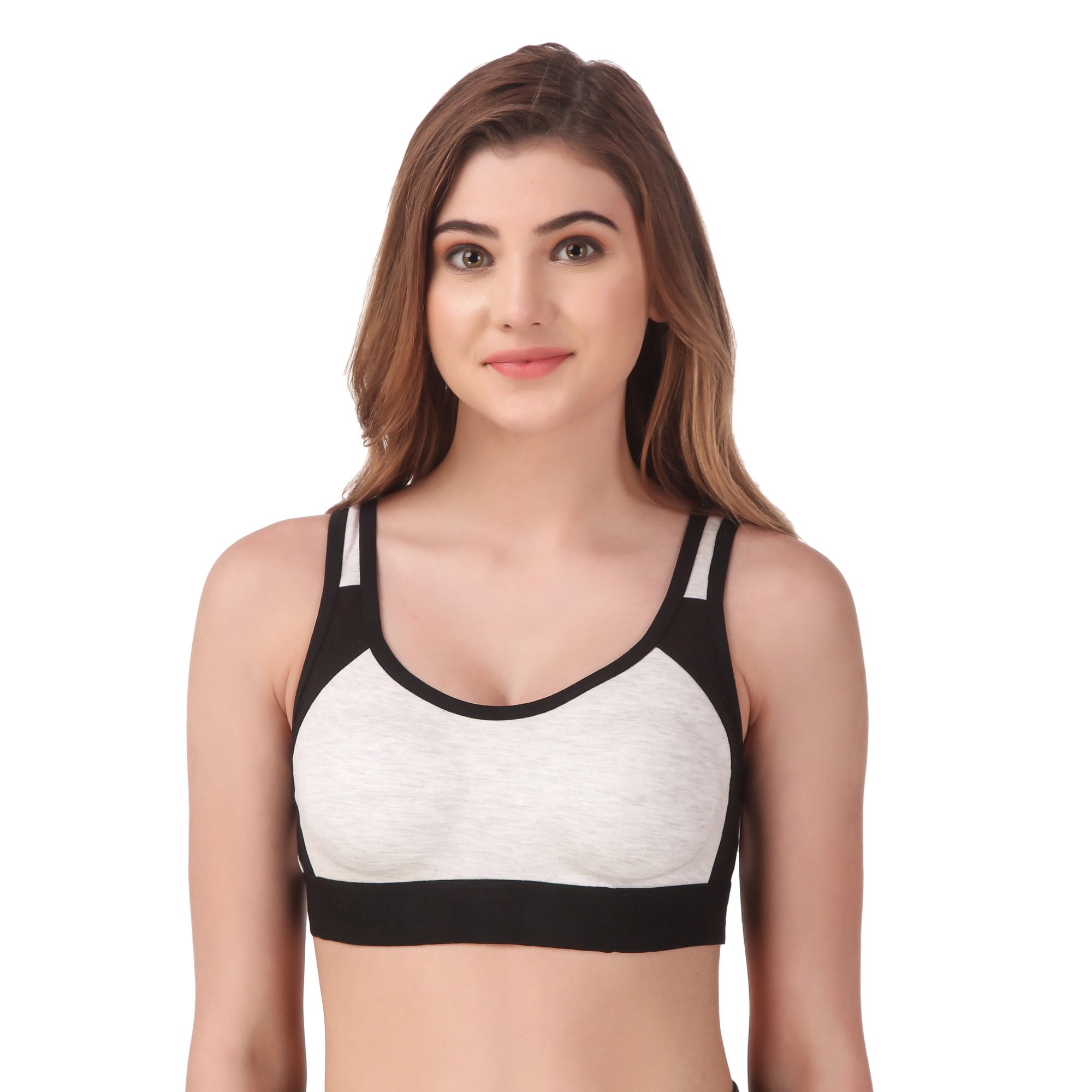 Buy Empisto Black Cotton Blend Strechable Underwire NonPadded Sport