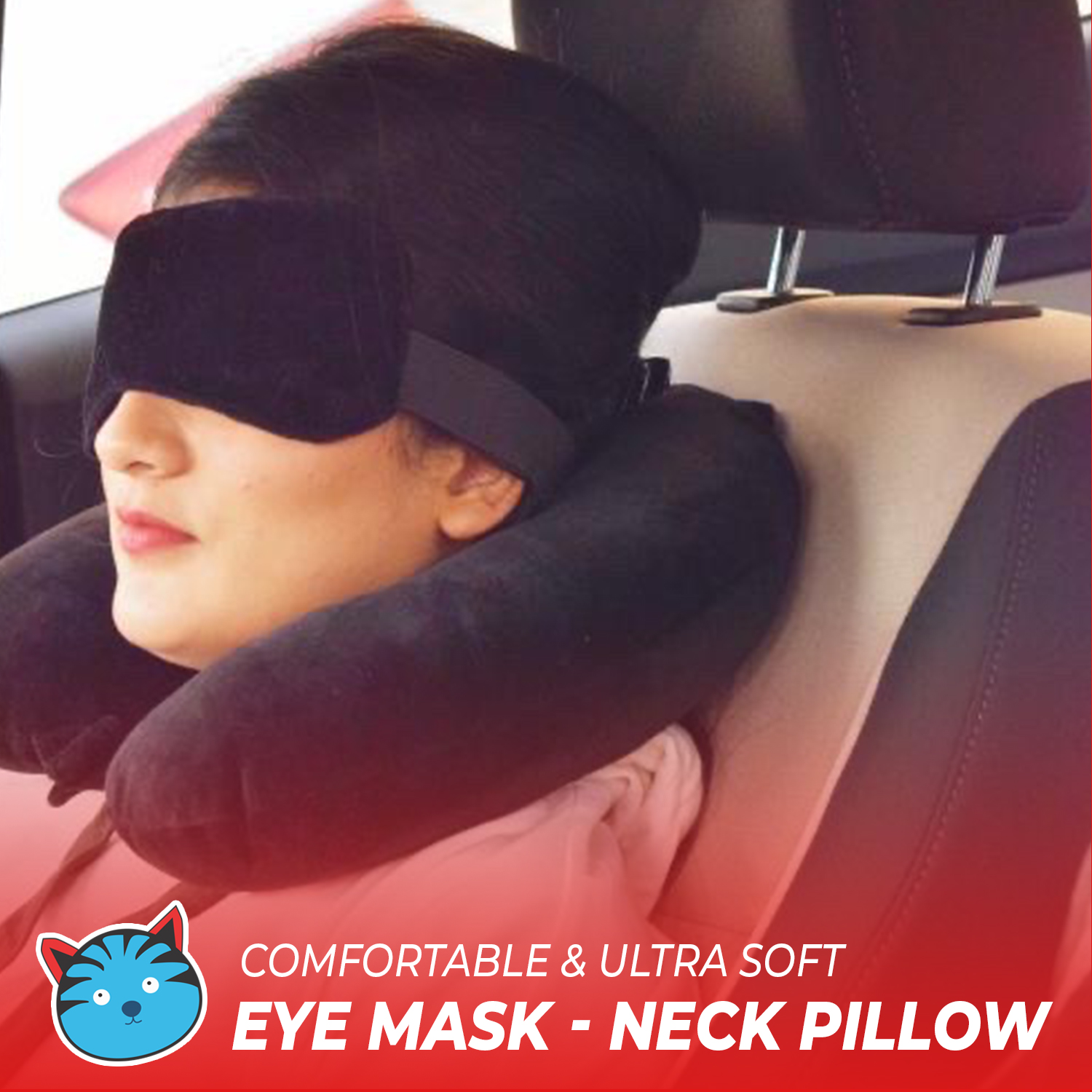 Buy Billebon Neck Pillow Eye Mask - Combo Airline Travel Neck Pillow ...
