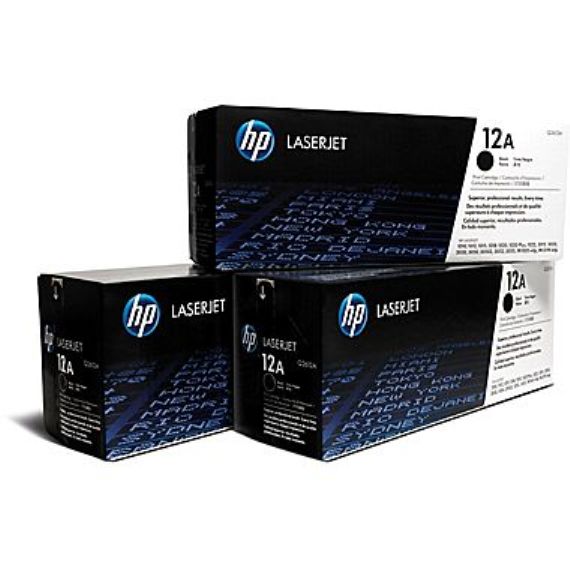 Buy HP 12A Original Black Toner Cartridge Q2612A 3 Pack Online @ ₹3100 ...