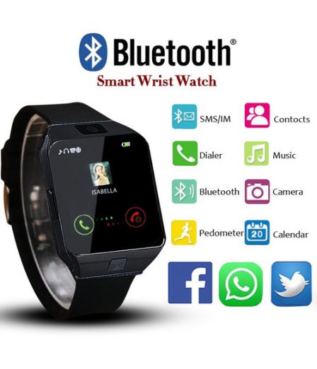 Buy Black Bluetooth Analog Digital Smart Watch with Call Function ...