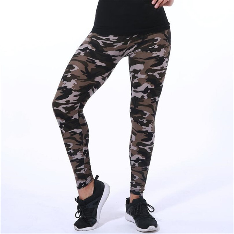 Women Camo Prints Leggings Army type Stretch Soft Yoga Gym Fitness