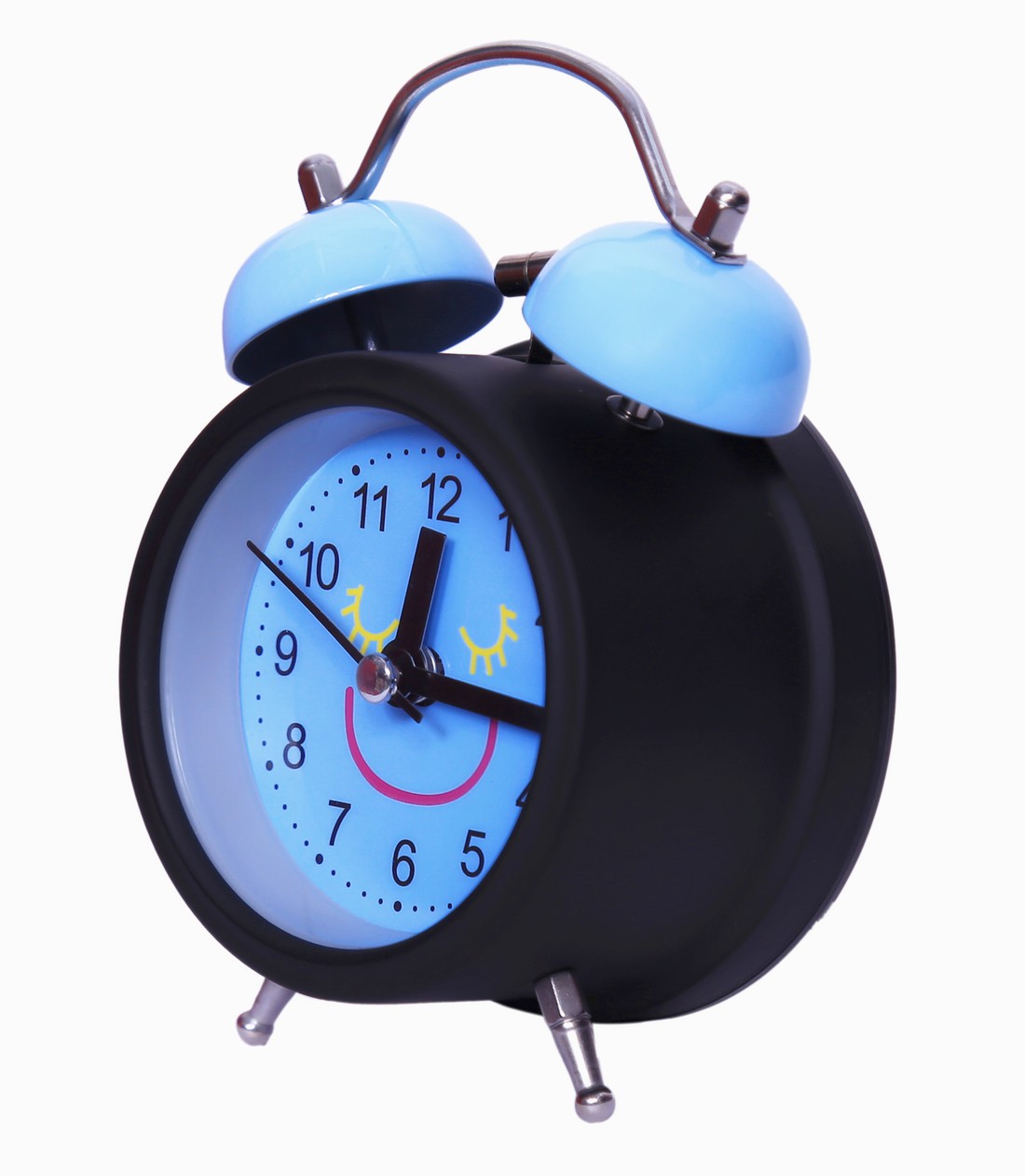 Buy Flagsquare Twin Bell Smiley Face Alarm Clock (Blue) Online @ ₹499 ...