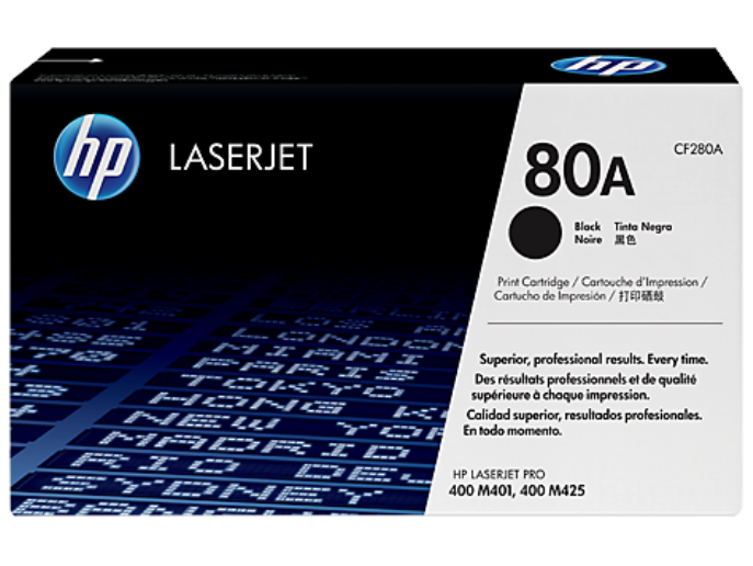 HP 80A Black Original LaserJet Toner Cartridge CF280A