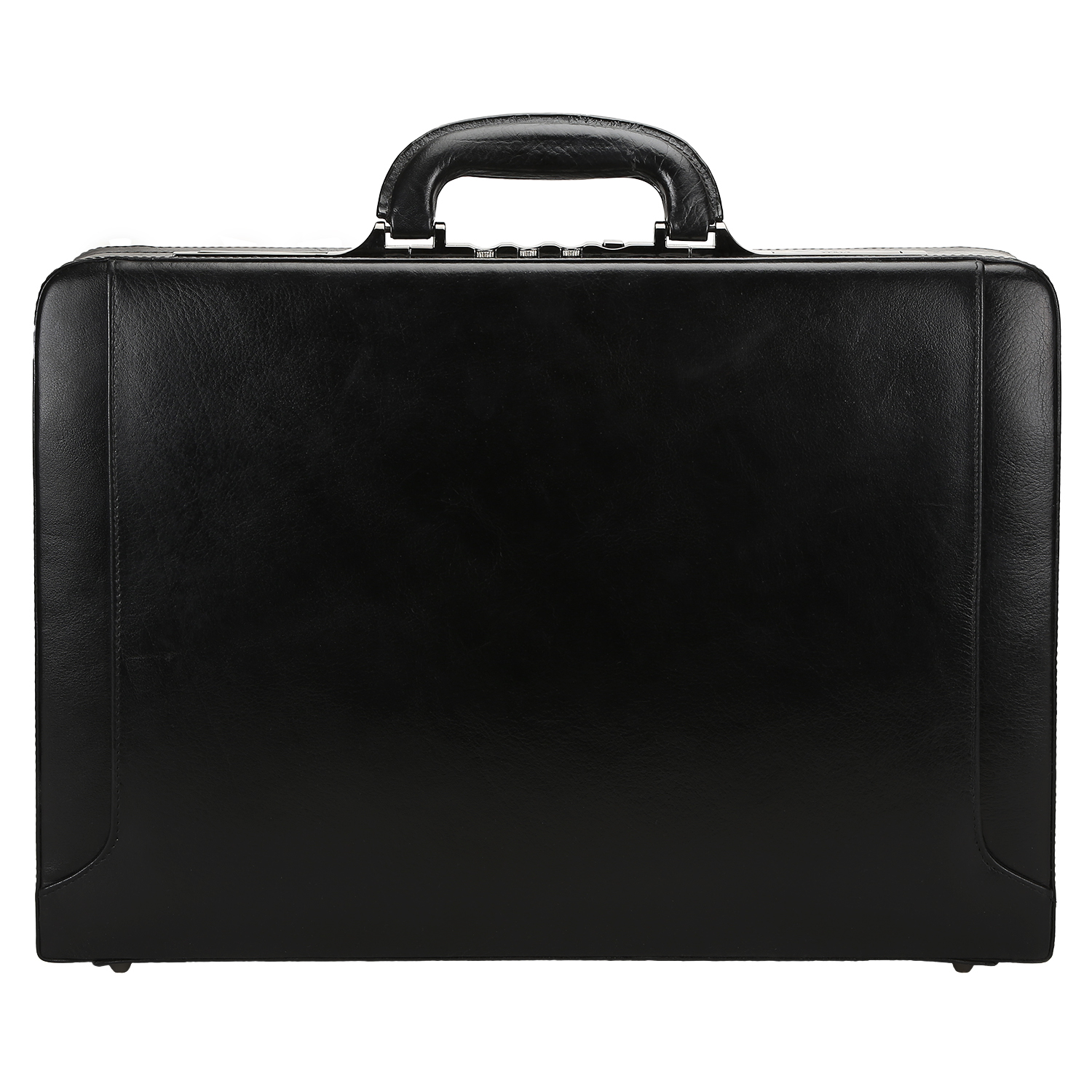 Buy Sqas Pure Full Grain Genuine Leather Expandable Black Attache 