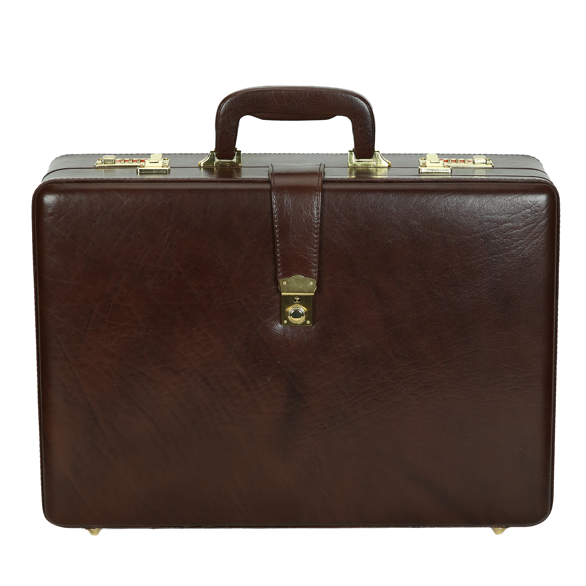 Buy SQAS Pure Full Grain Genuine Leather Expandable Chocolate Attache