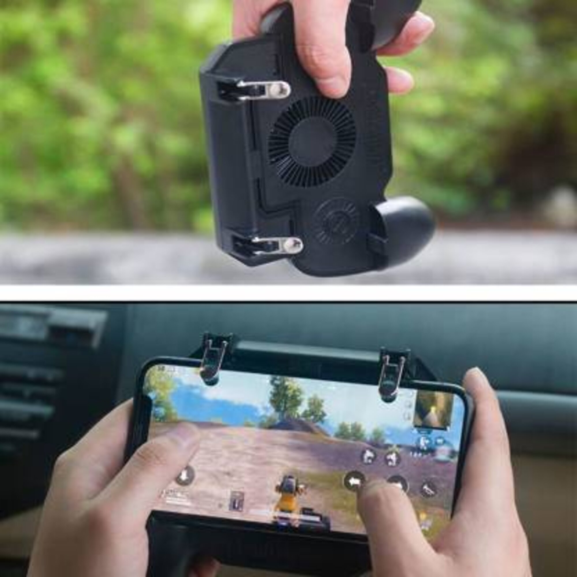 Lesko SR1 Mobile Wireless Gamepad Trigger Controller For Smartphones – 2000mAh, Black