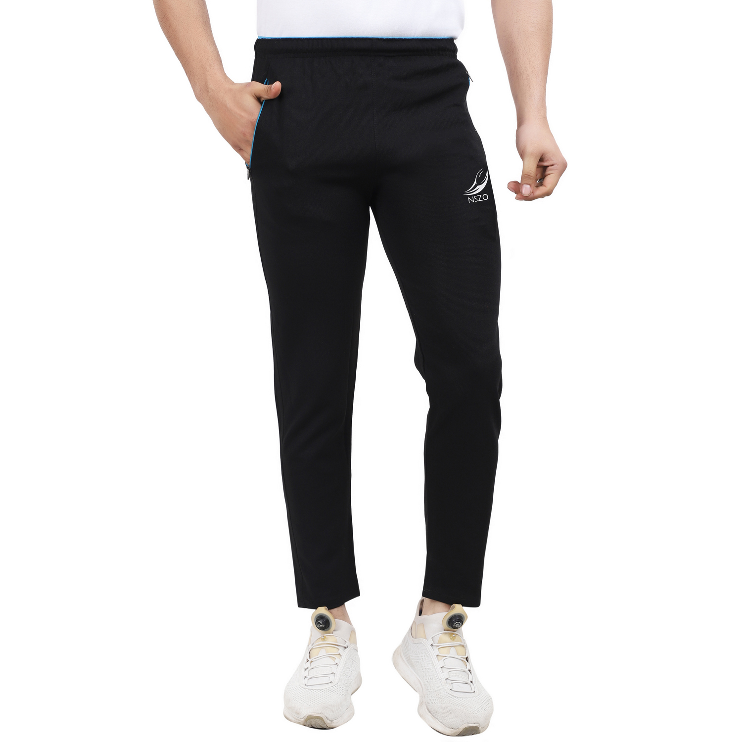 Buy NSZO Solid Black Track Pant for Men Online @ ₹349 from ShopClues