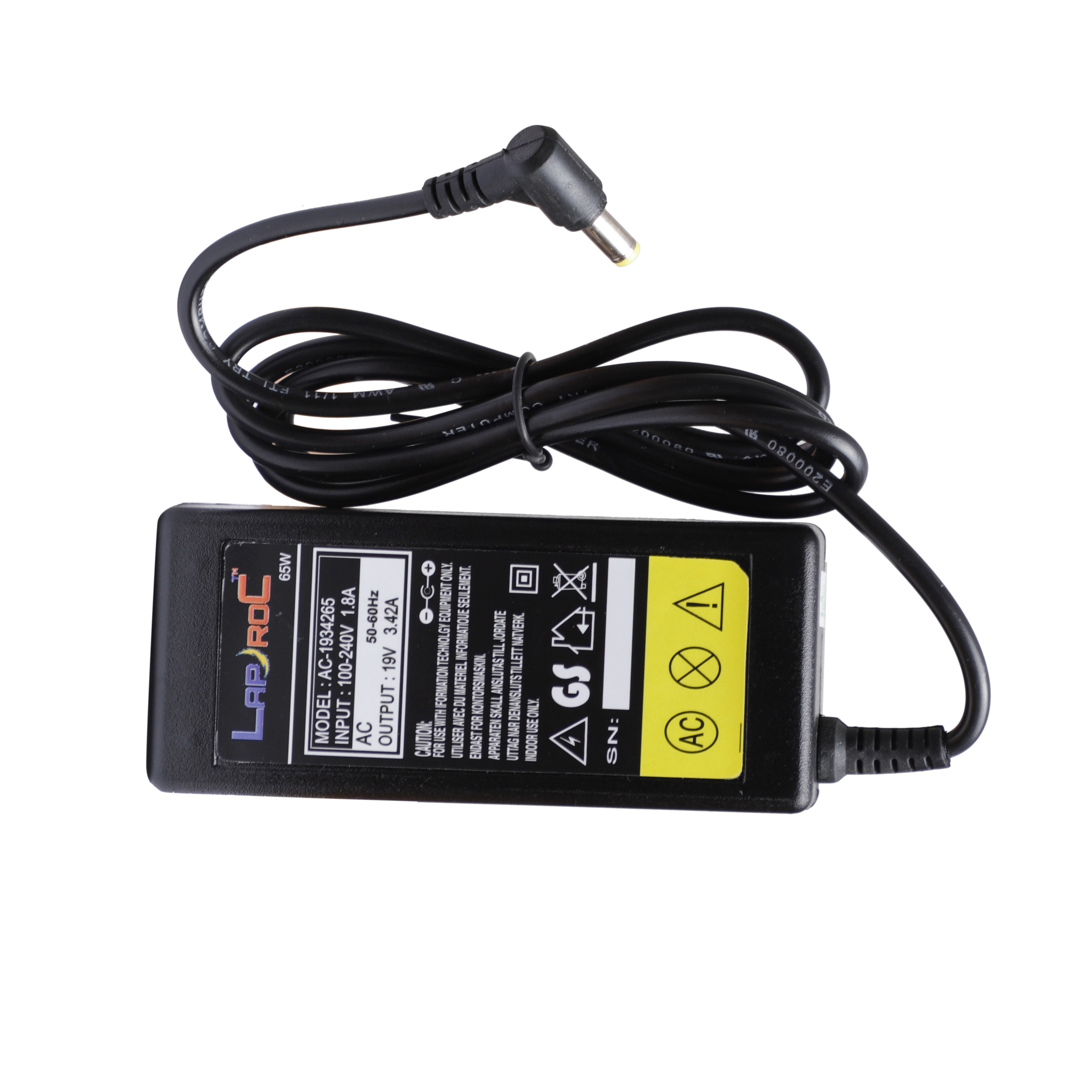 Buy Laptop Adaptor / Charger (19V, 3.42A) - Yellow PIN Online @ ₹849 ...