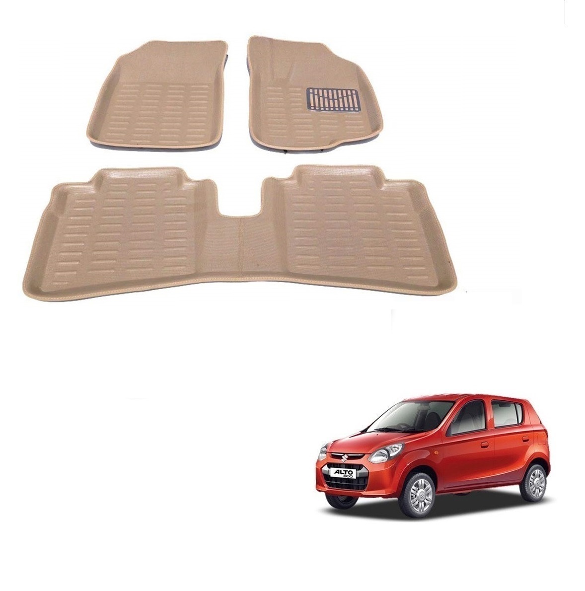 Buy Auto Addict Car 3D Mats Foot mat Beige Color for Maruti Suzuki Alto