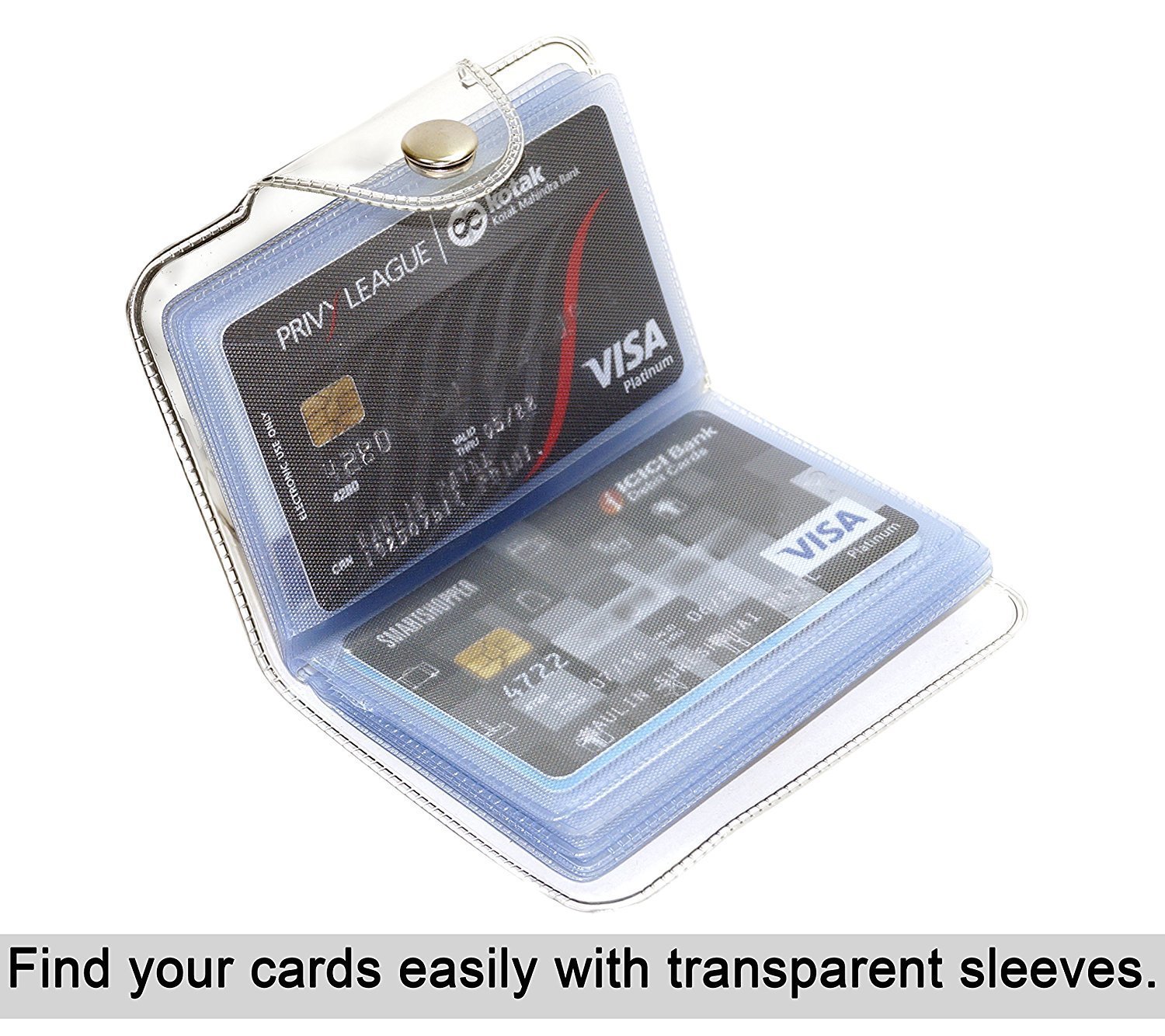 Buy Samm and Moody Transparent ATM/Visting Card Holder (12 card slots ...