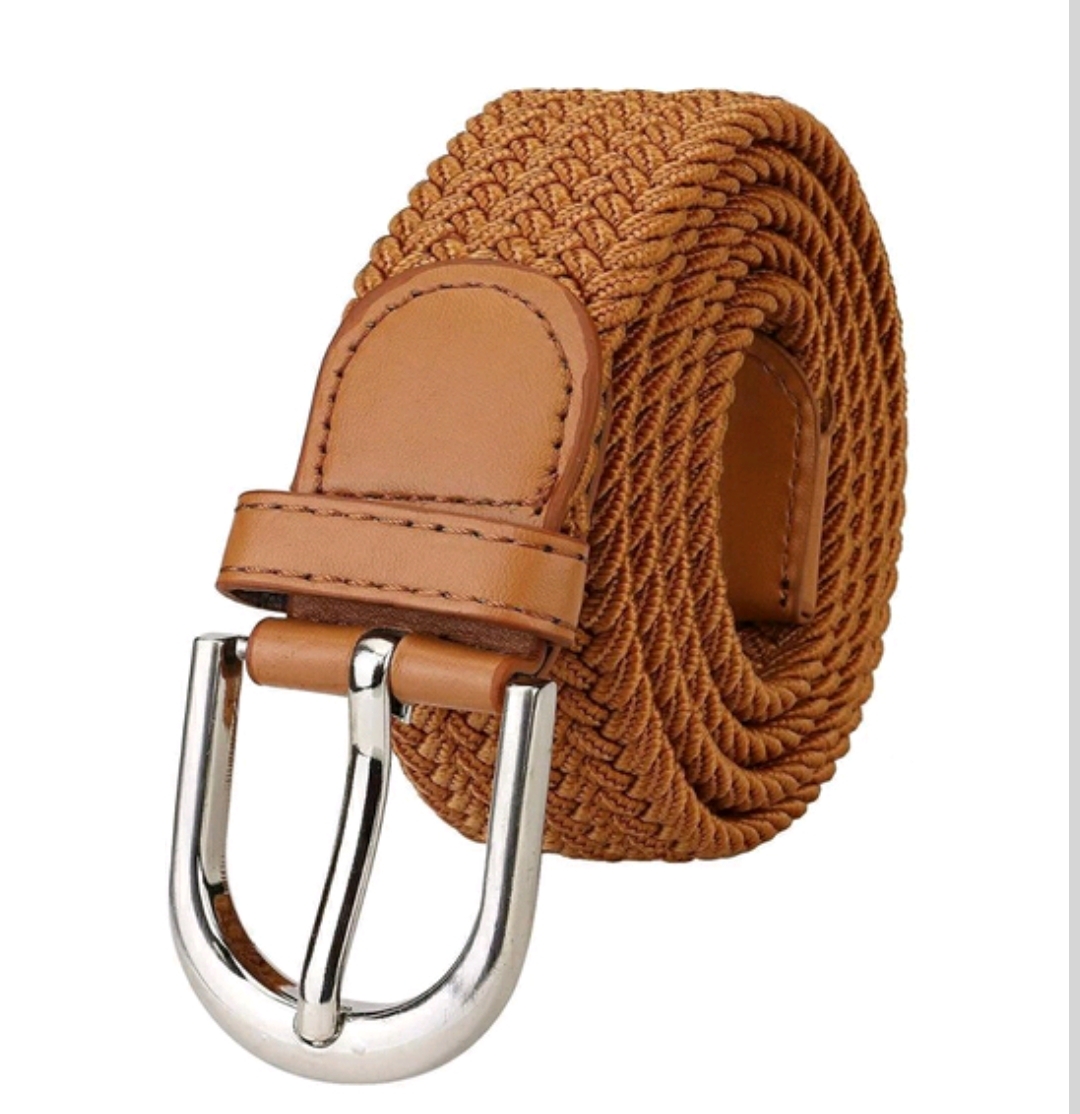 Buy Samm and Moody Elastic Leather Stretchable Belt for Women (Tan ...