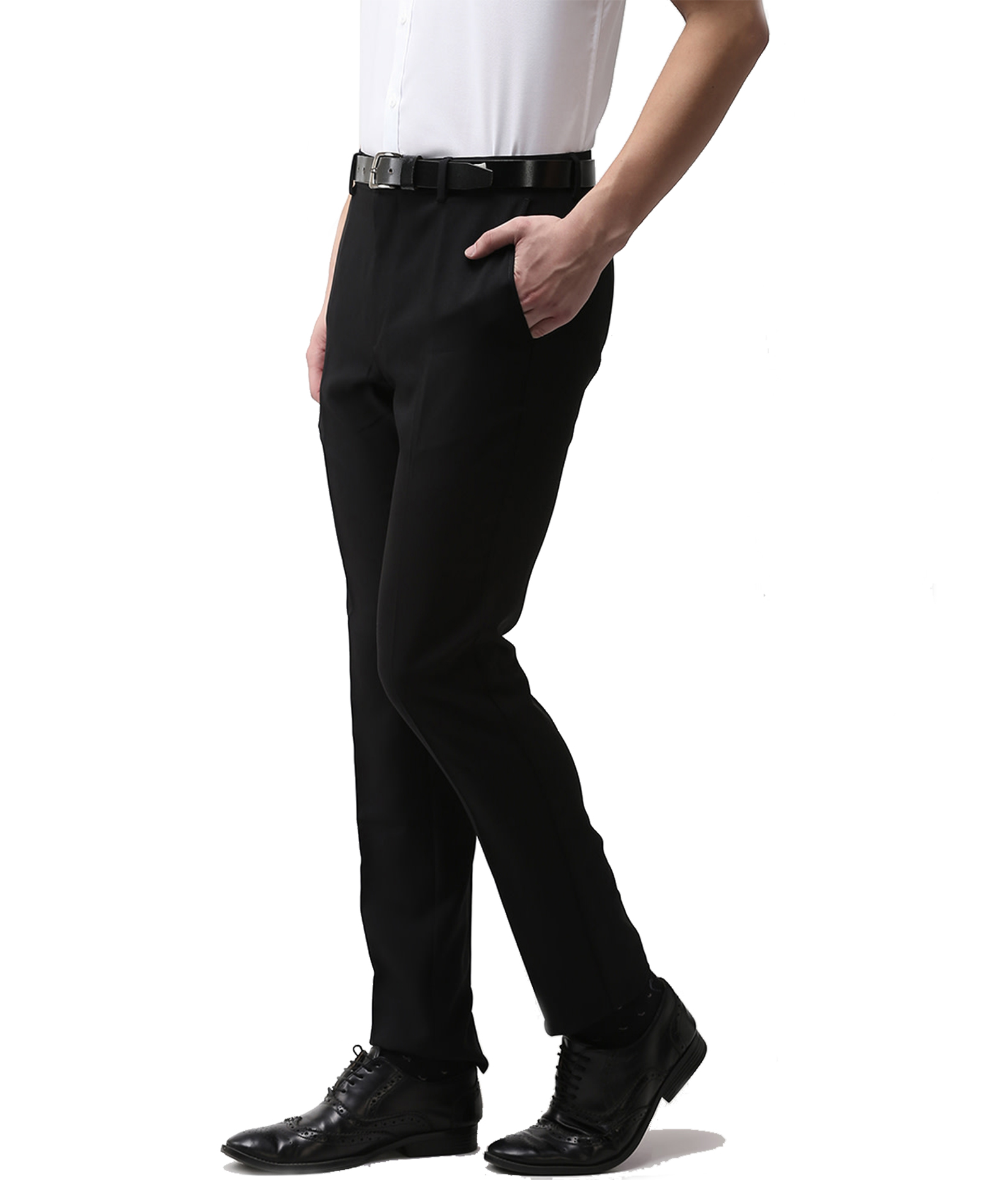 Buy Haoser black formal pants for men | Slim fit Black formal Trouser ...