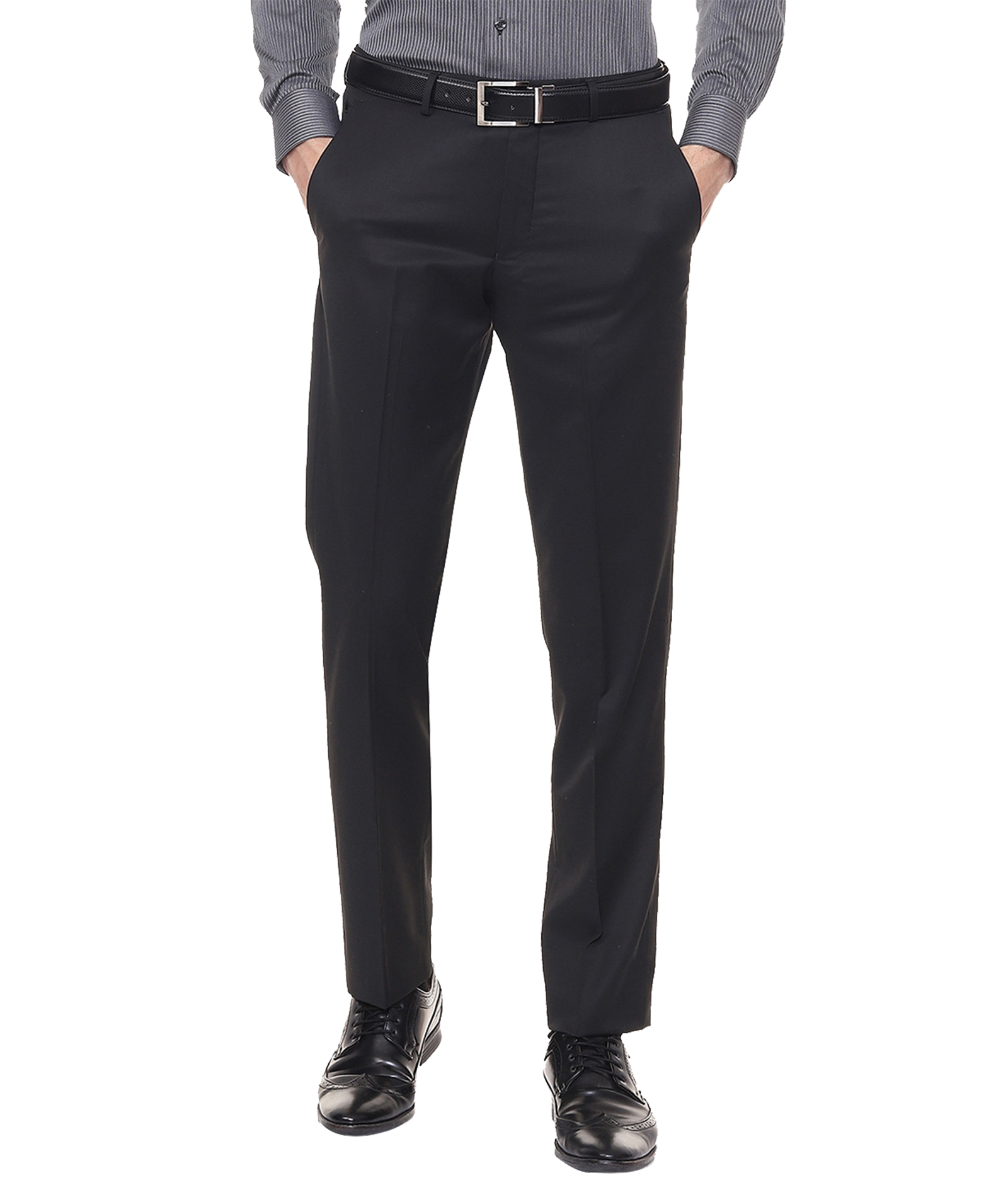 Buy Haoser black formal trousers for men Daily office wear formal pant ...