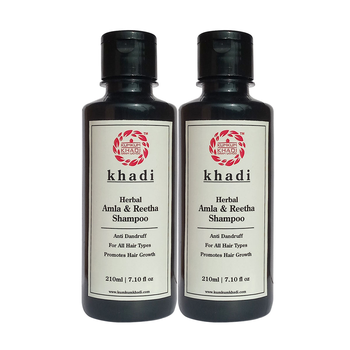 Buy Kumkum Khadi Herbal Amla Reetha Shampoo 210ml (Set of 2) Online