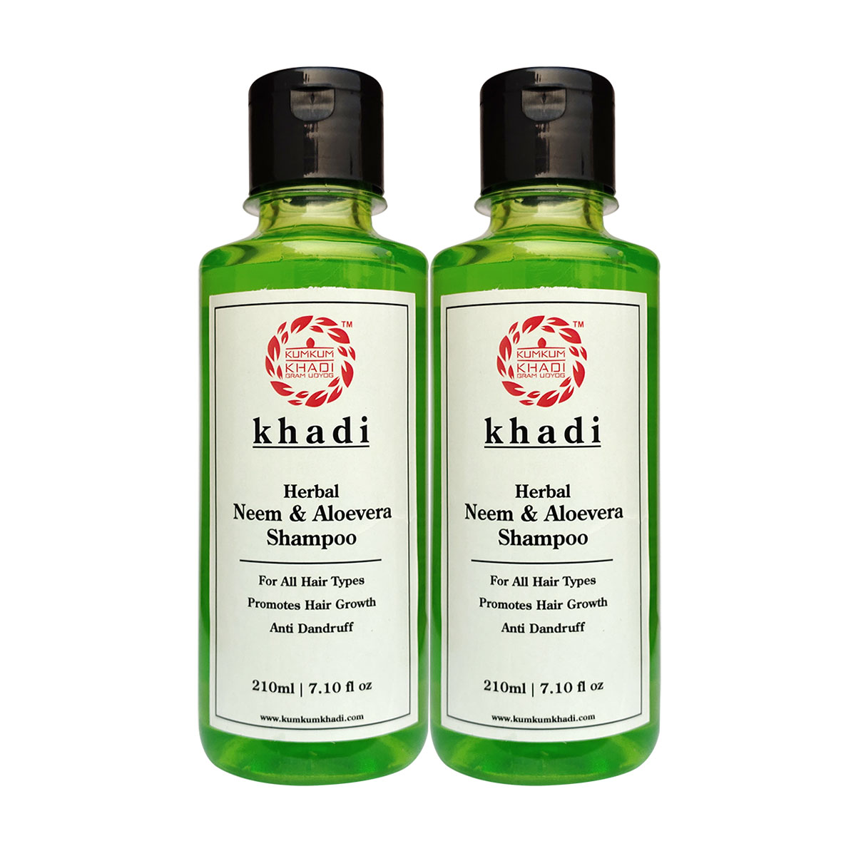 Buy Kumkum Khadi Herbal Neem Aloevera Shampoo - 210ml (Set of 2) Online