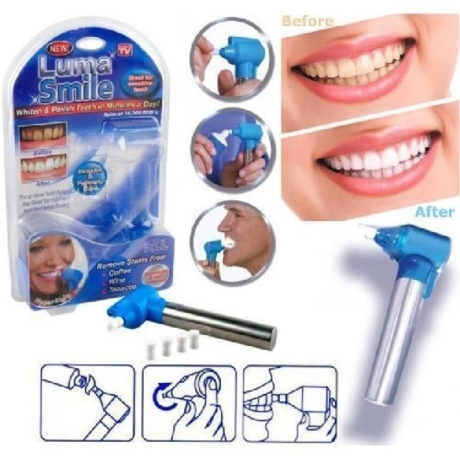 Buy luma smile tooth polisher Remove tough stains and polish your smile with the new Luma Smile
