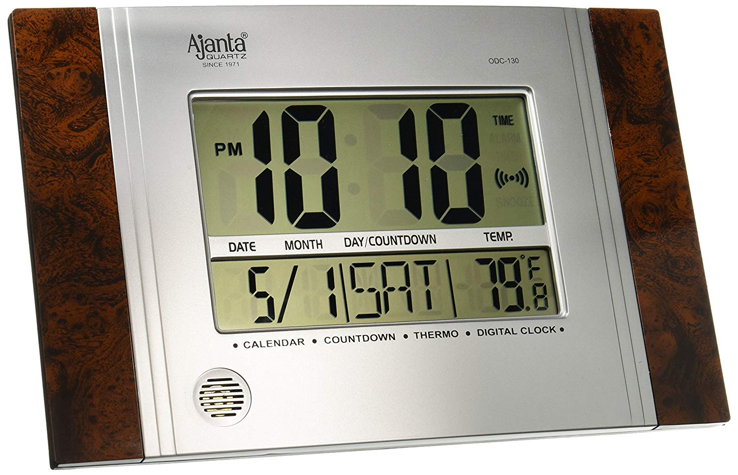 Buy Ajanta Quartz Plastic Rectangle Digital Alarm Wall Clock ODC 130 Online ₹995 from ShopClues