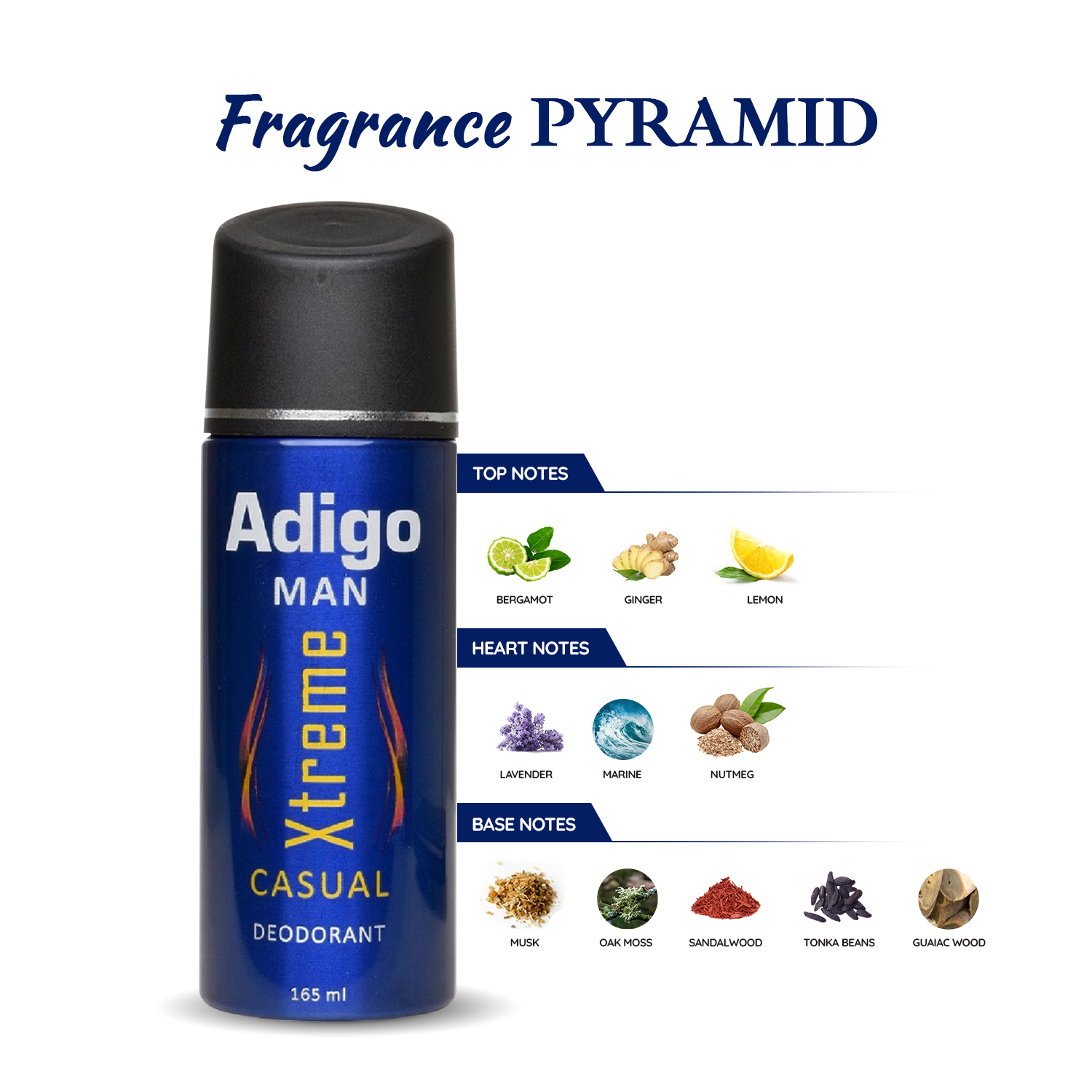 Buy Adigo Man Xtreme Deodorant - Casual, 165 Ml Online @ ₹159 from ...