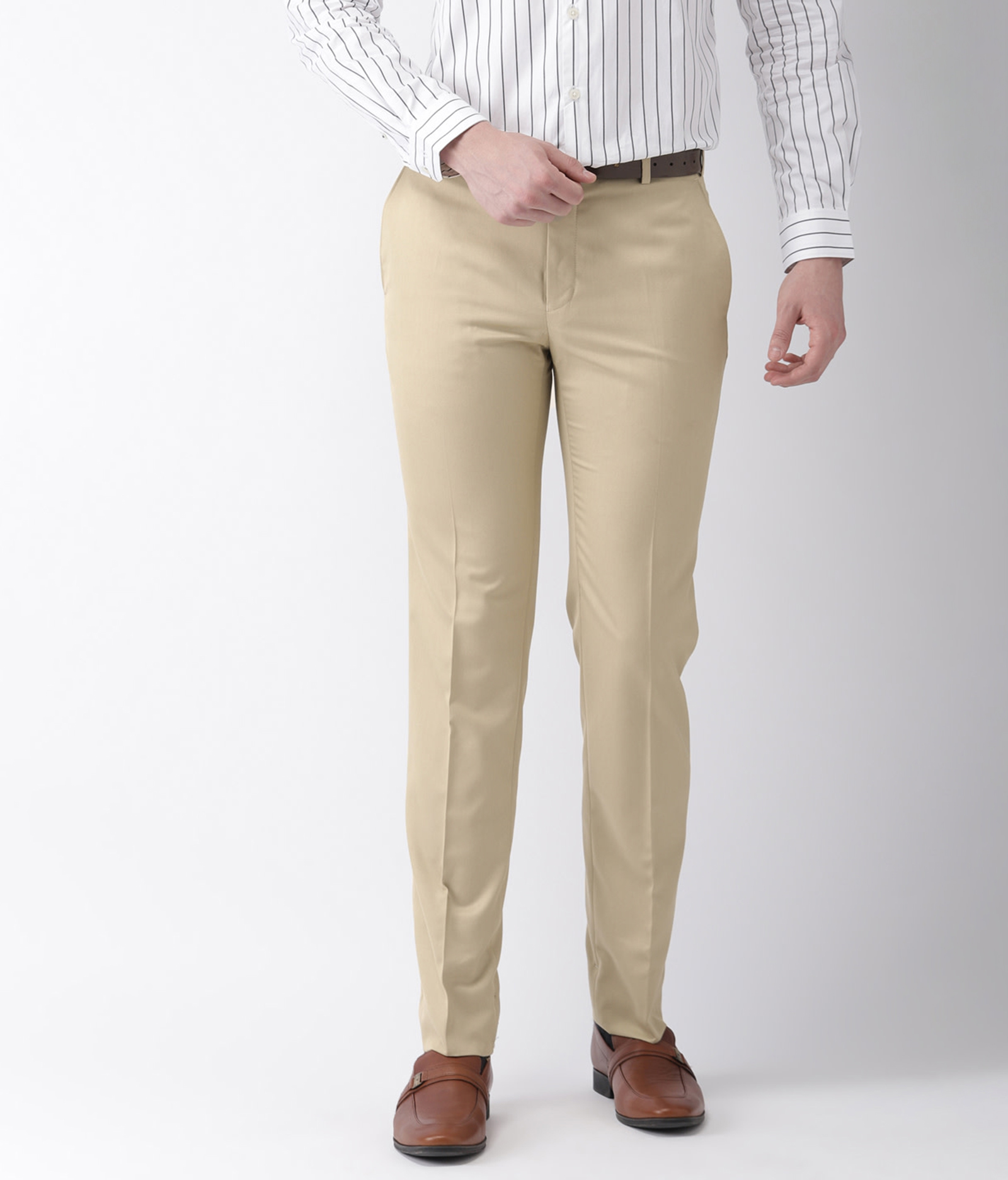 Buy Haoser beige colour formal pants for men , formal Trouser for men ...