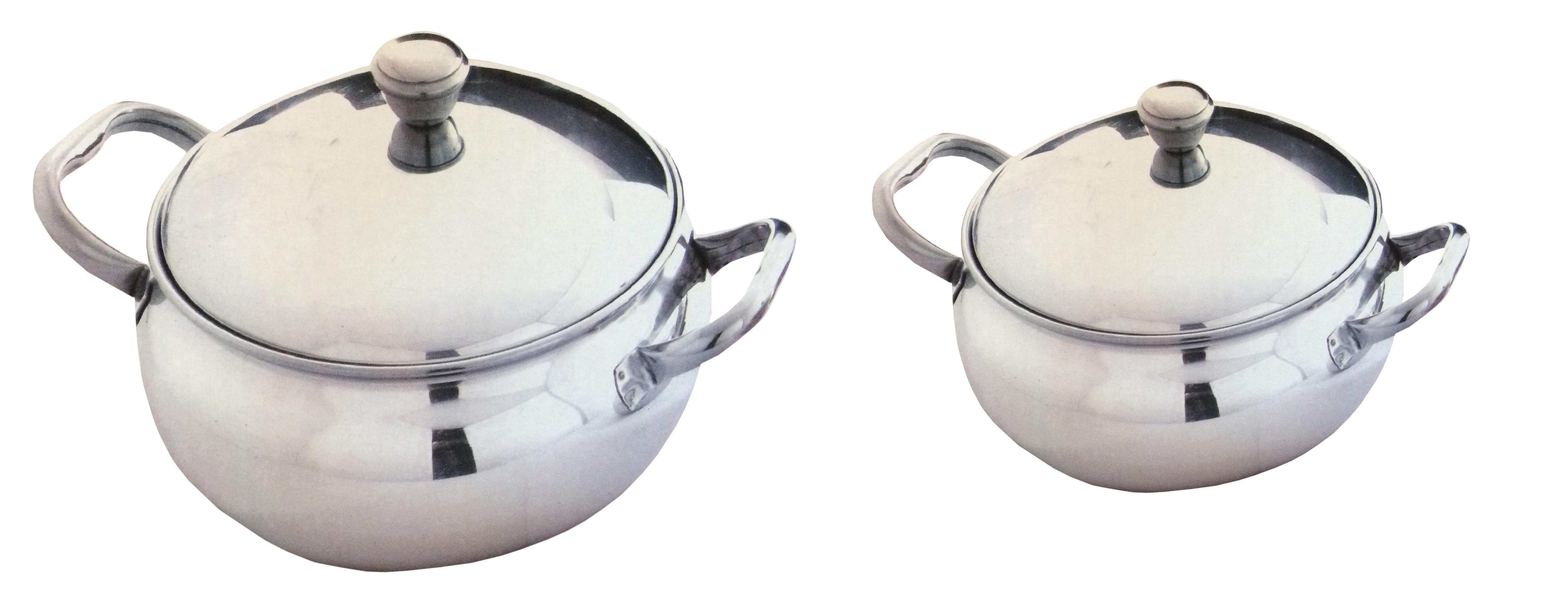 Buy AH Serving Bowl with lid Set ( Dongas ) Stainless Steel Unbreakable
