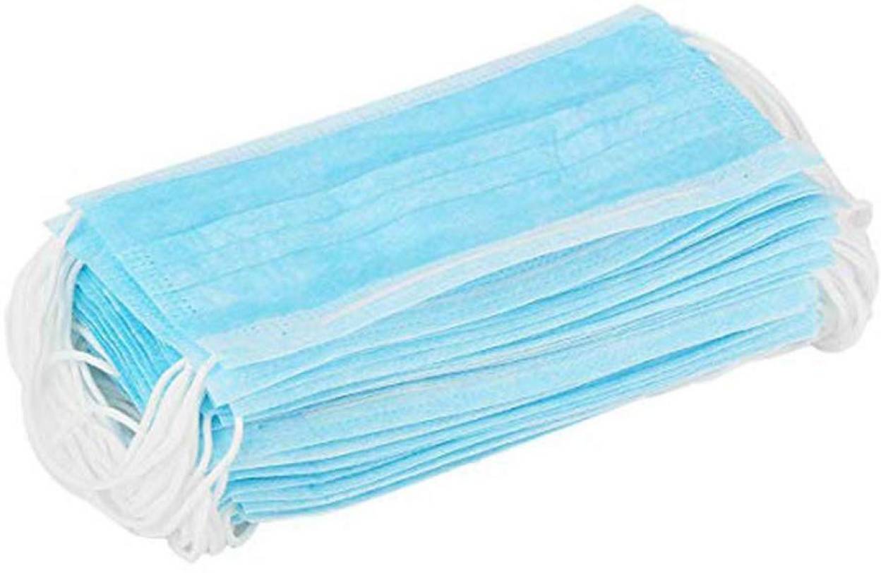 Buy Disposable Face Masks with Elastic Ear Loop 3 Ply Pack of 100 pcs
