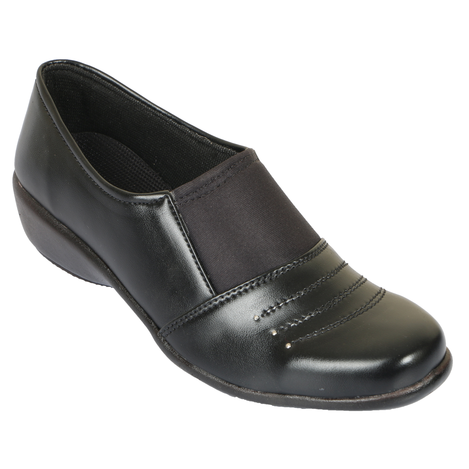 Buy Bonjoy Black Synthetic Leather Ladies Bellies Online @ ₹449 from ...