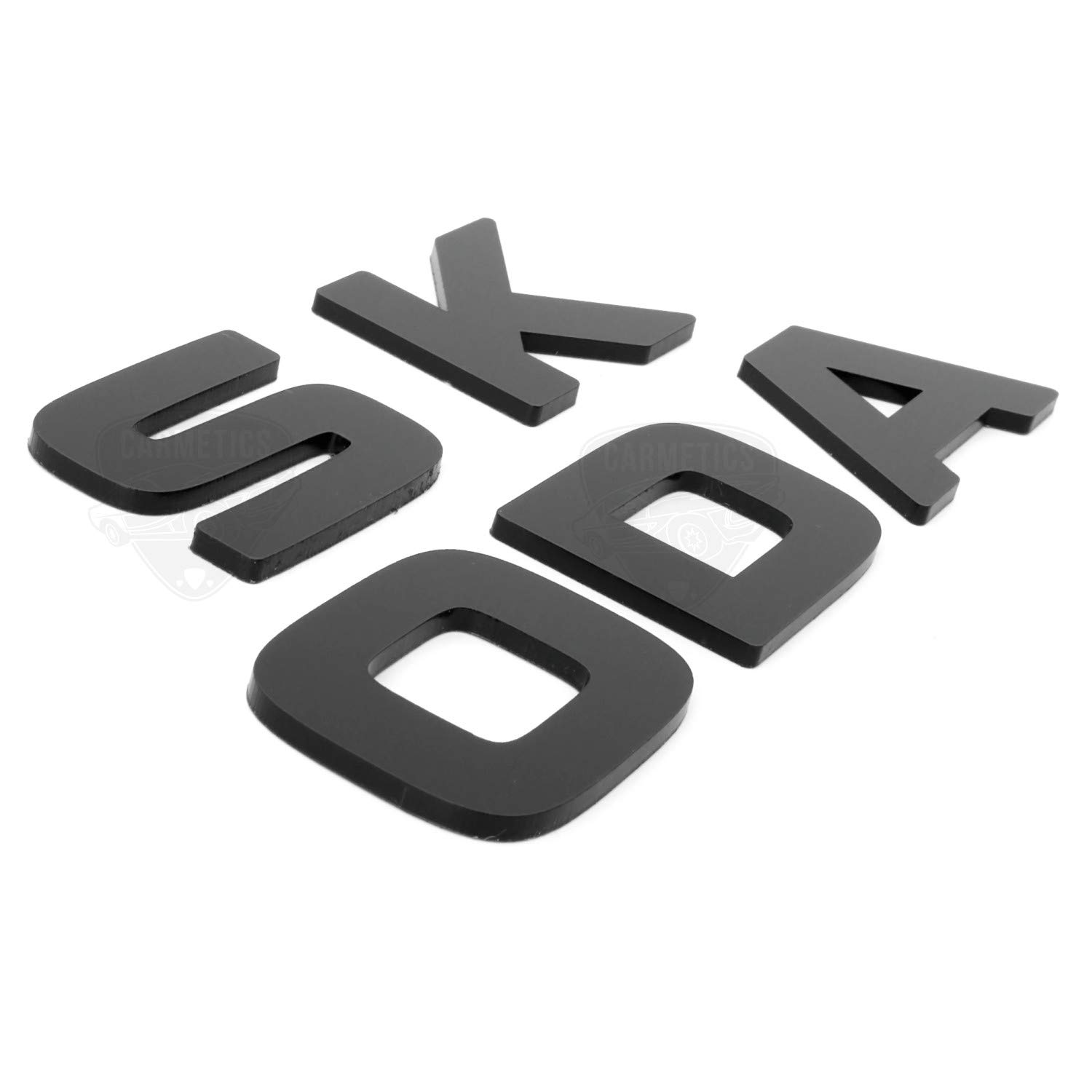 Buy Skoda 3D Letters for Skoda Rapid Fabia Octavia Superb Kodiaq Glossy ...