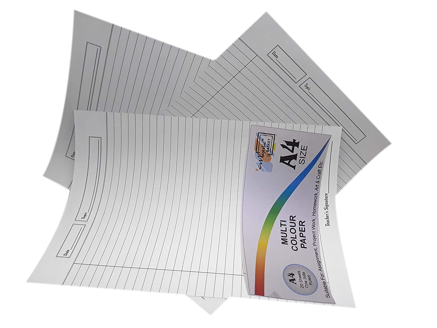 One Side Ruled Project Paper Buy Uc collection One Side Ruled Other Side Blank A4 Project Paper (Set ...