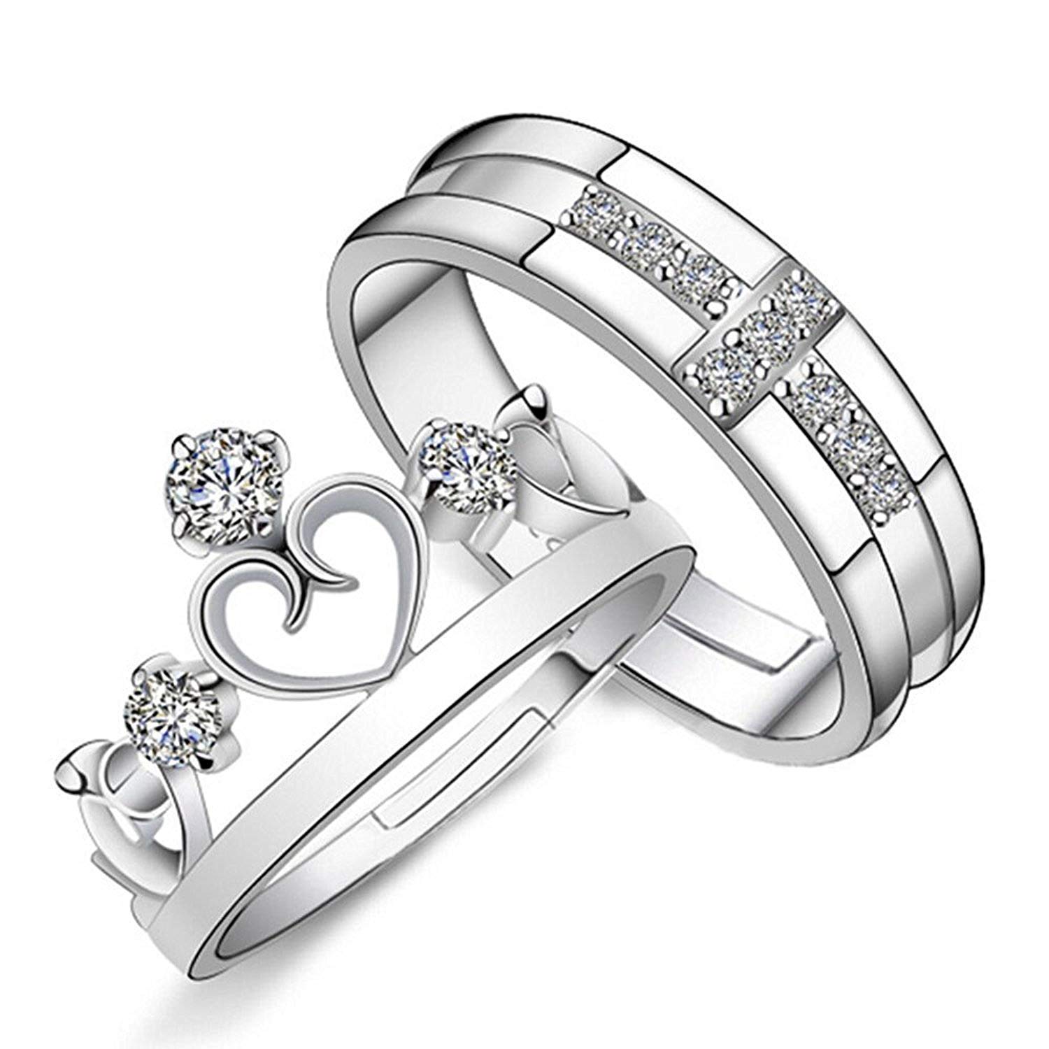 Buy Couple Rings For Girls And Boys Valentine Day Propose Your Girlfriend Metal Platinum Plated 8534