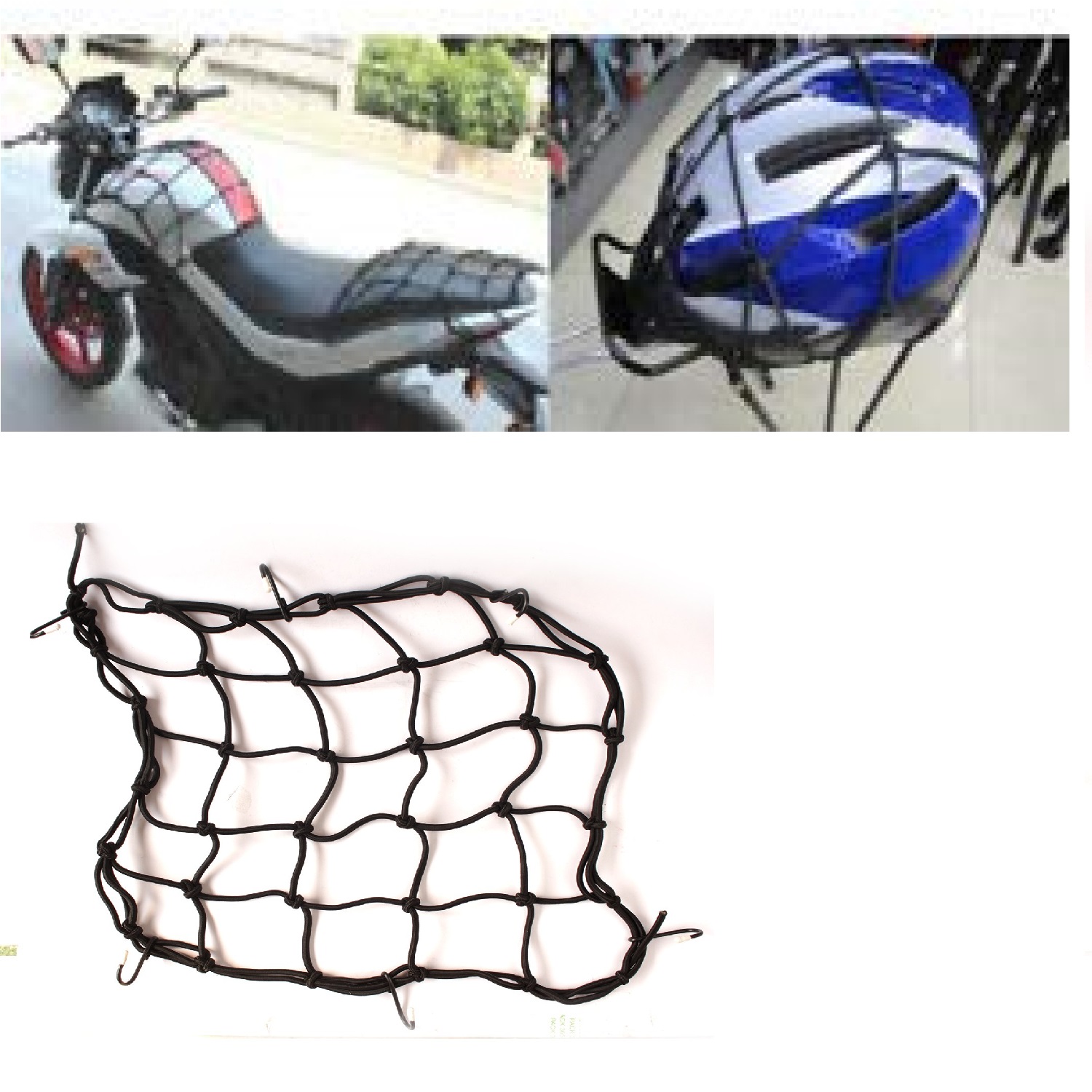 Buy Ramanta Motorcycle Bike Helmet Holder 6 Hooks Hold Down 30 x 30cm