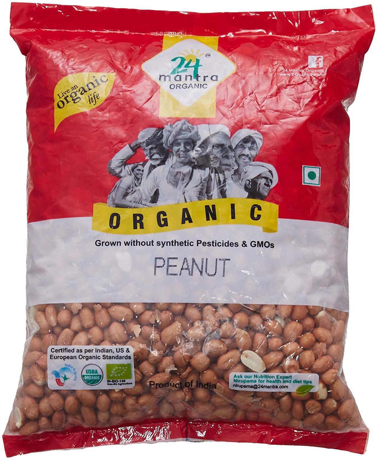 Buy 24 Mantra Organic Raw Peanut 1kg Online @ ₹220 from ShopClues