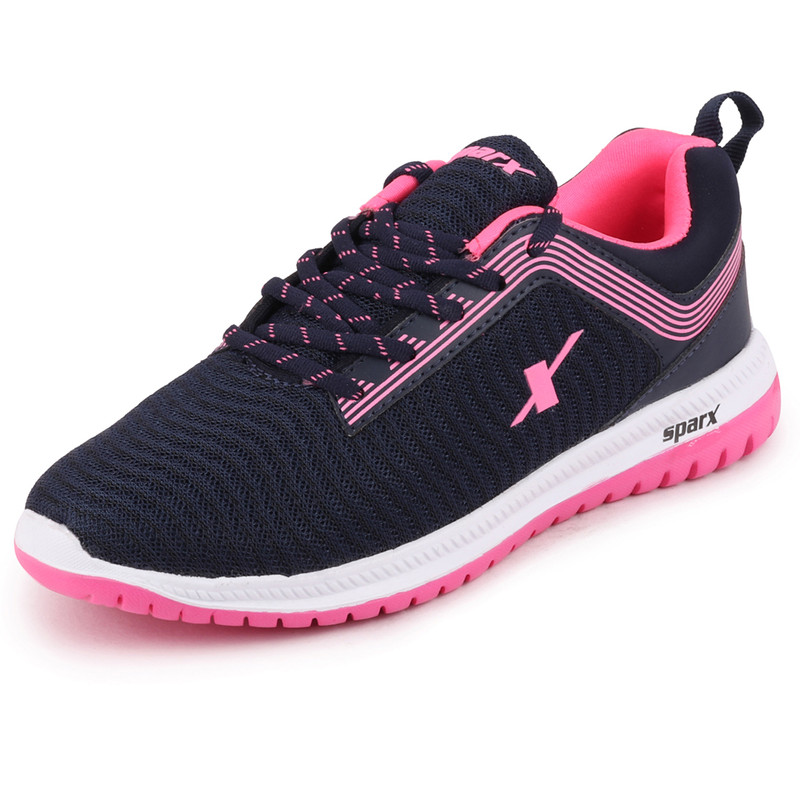 Buy Sparx Womens Navy Blue Pink Sports Running Shoes Sl 164 Online ...