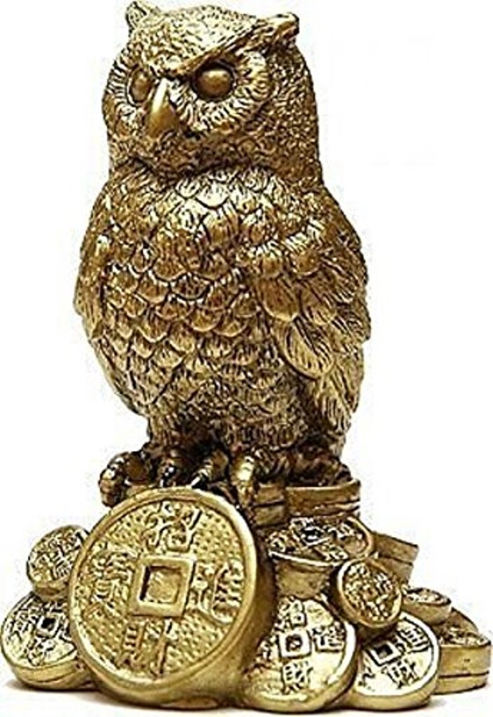 Buy Feng Shui Owl for Money and Wisdom Showpiece 10 cm (Polyresin