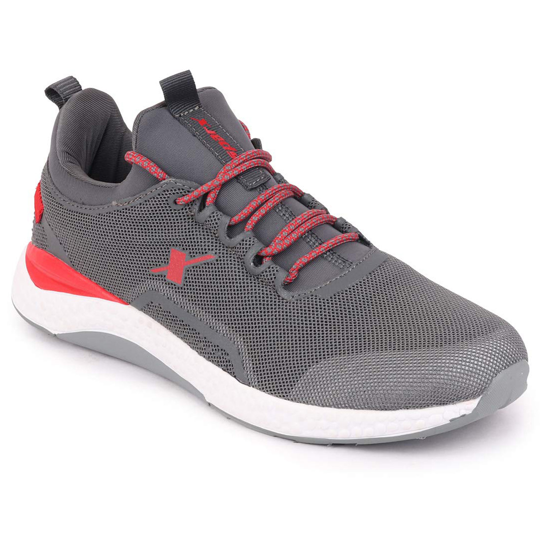 Buy Sparx Men's Grey/Red Lace Up Running Shoes Online @ ₹2199 from ...