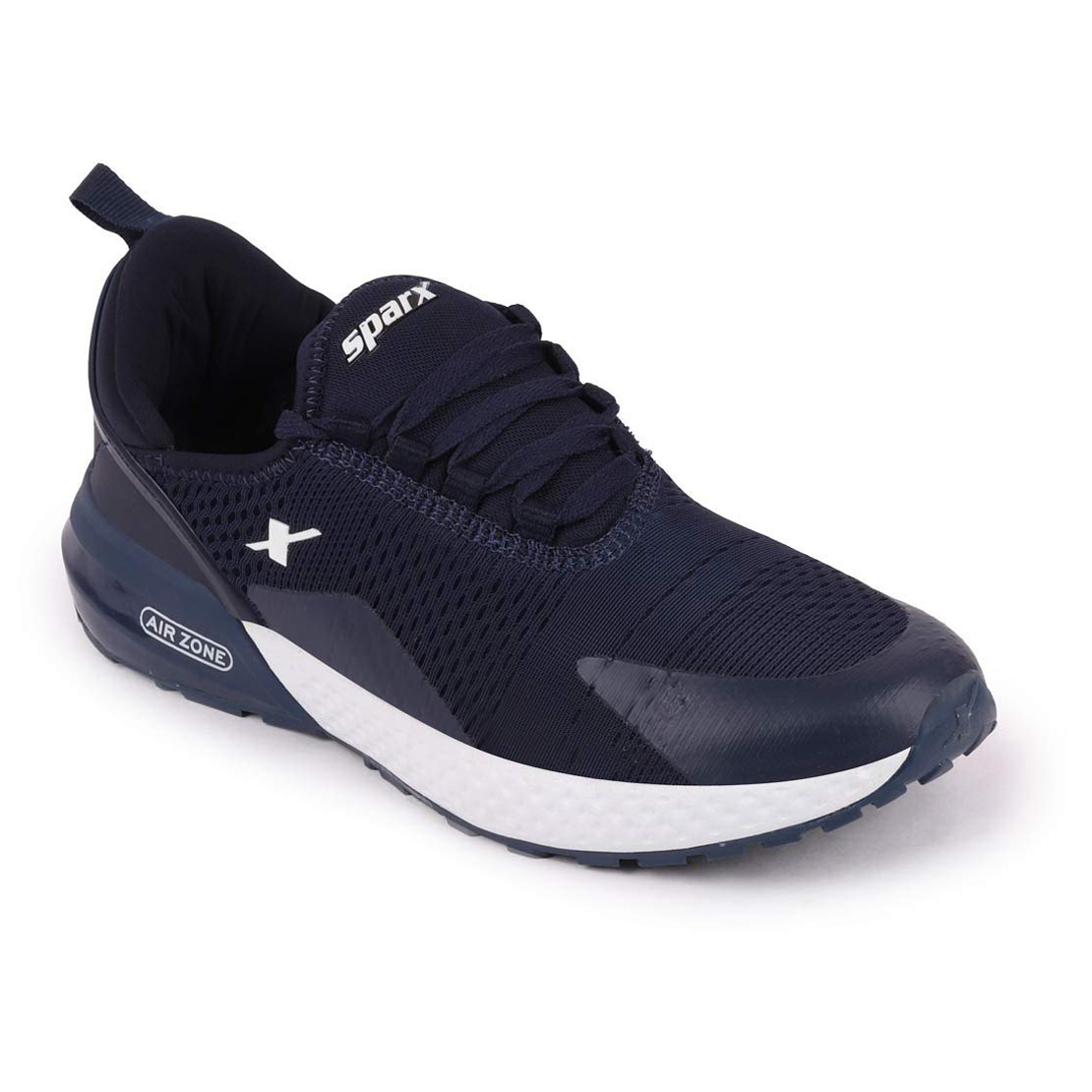 Buy Sparx Men's Navy Blue/White Lace Up Running Shoes Online @ ₹1849 ...