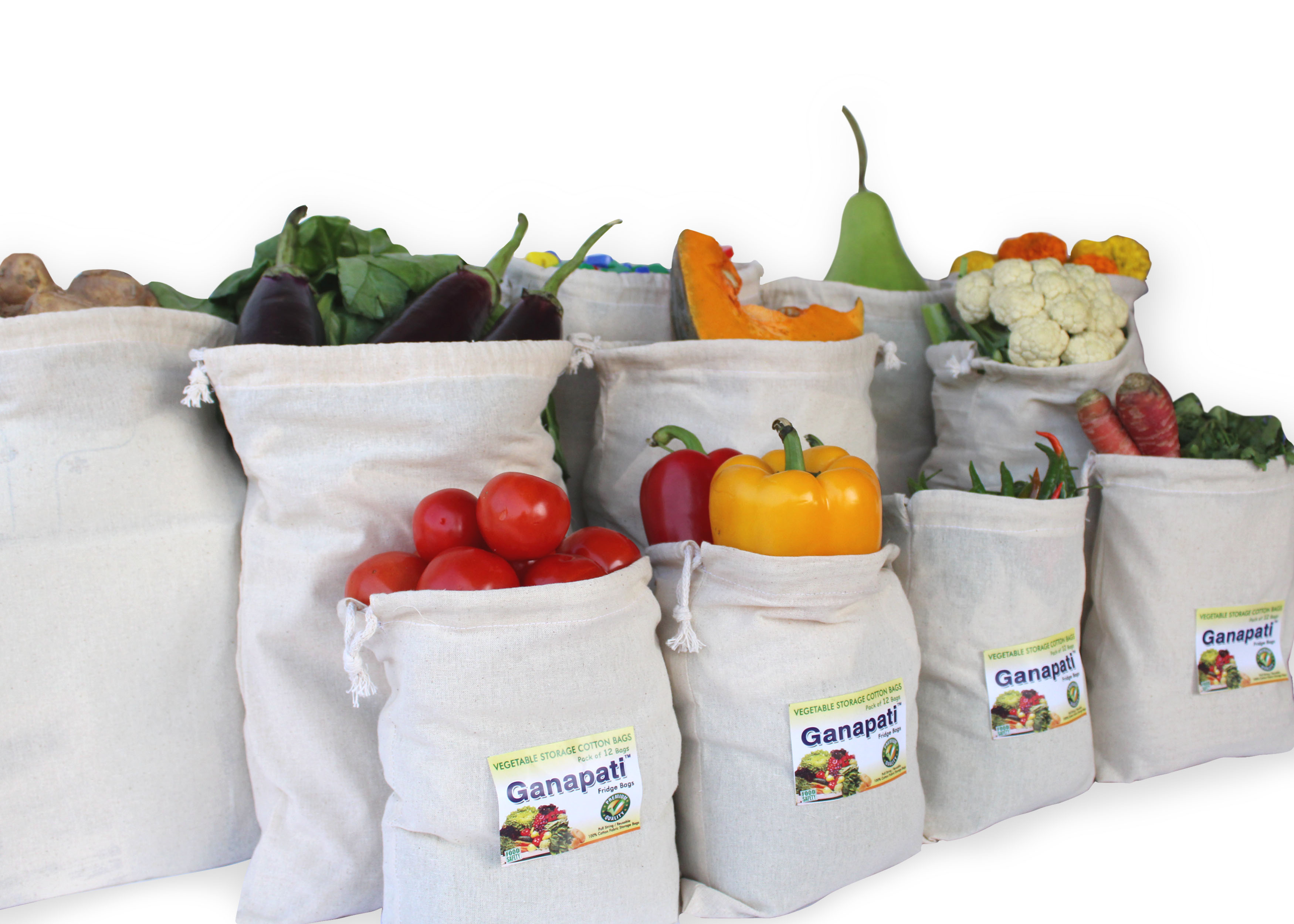 Buy Ganapati Refrigerator Bag for Vegetable Fruit Storage (Pack of 8
